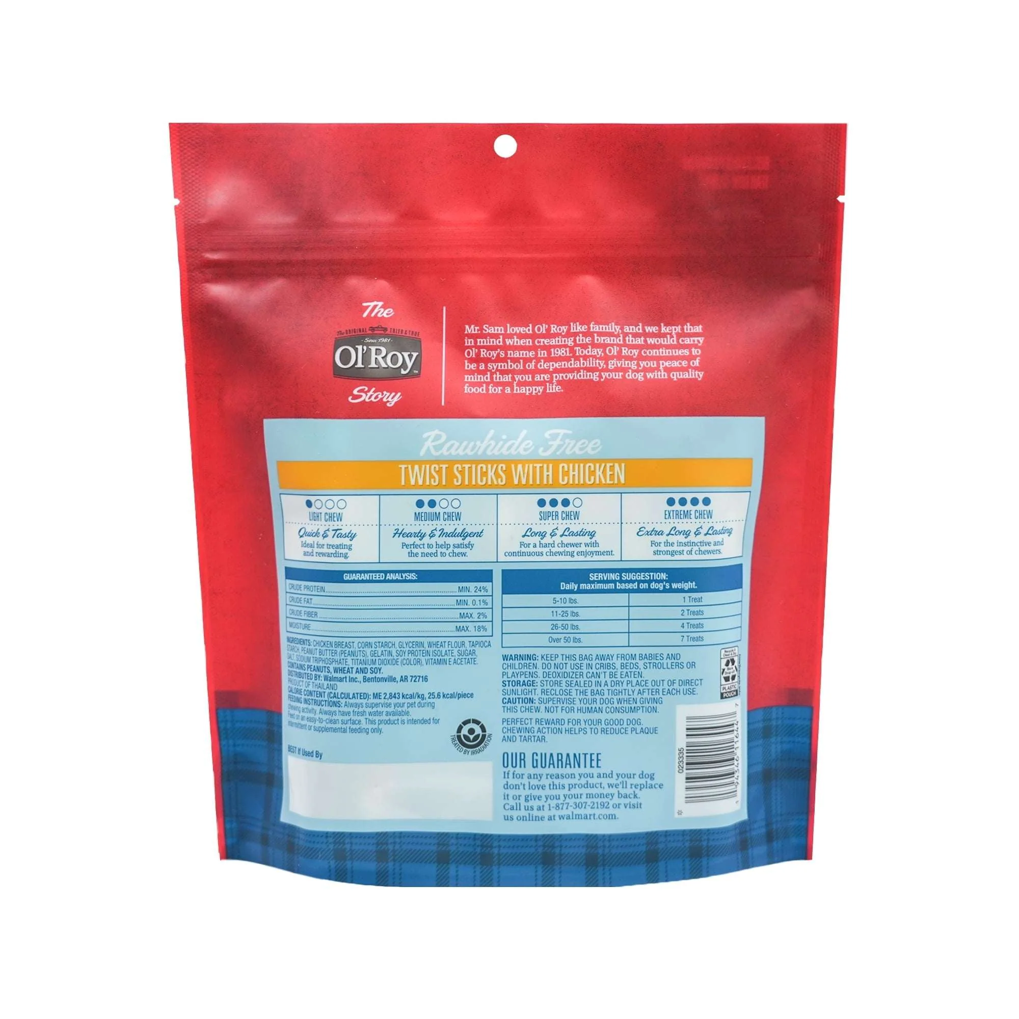 Ol' Roy Rawhide Free Twist Sticks with Chicken Dog Treats, 50ct,16oz.Bag - Image 8