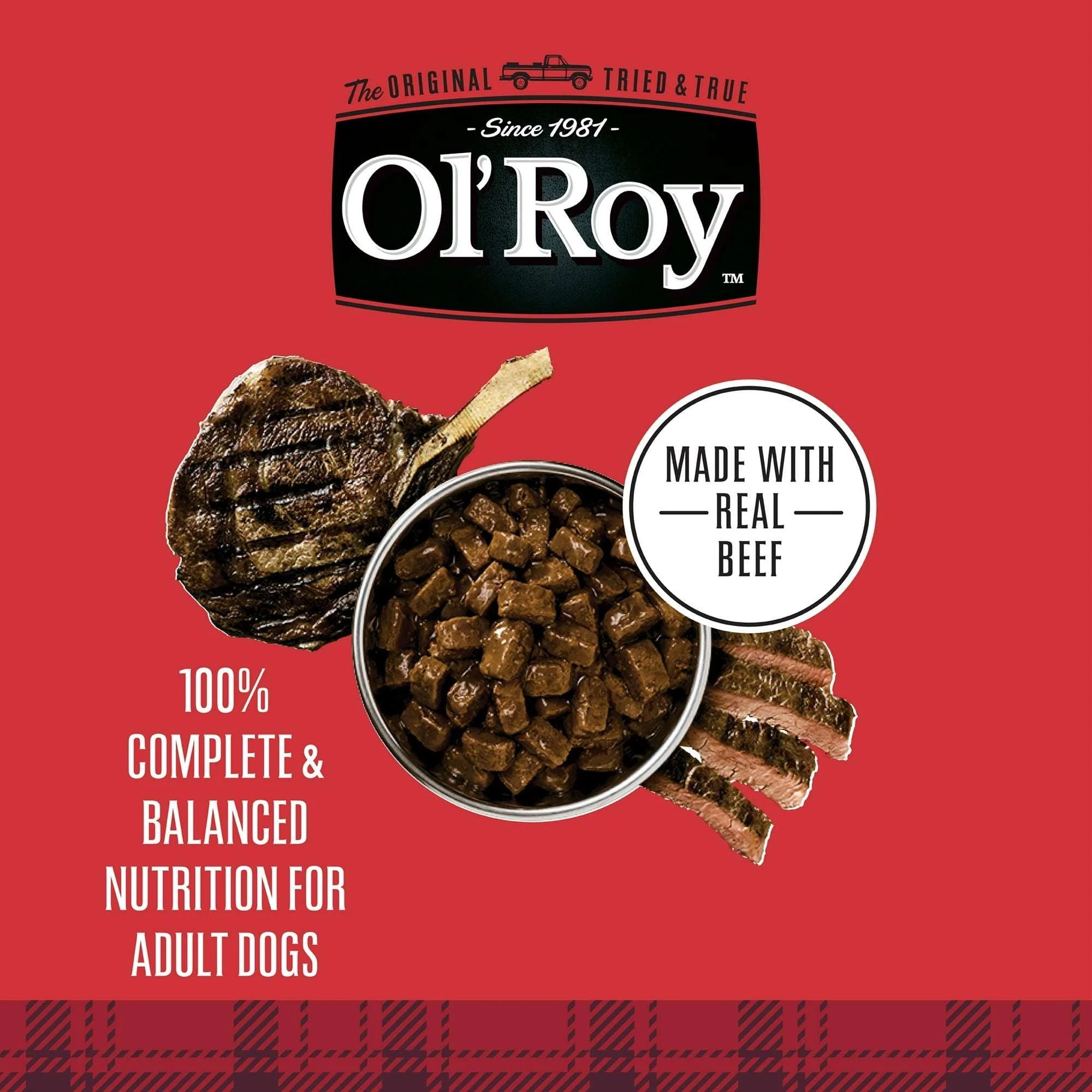 Ol' Roy Ribeye Flavor Cuts in Gravy Wet Dog Food, 13.2 oz Can - Image 7