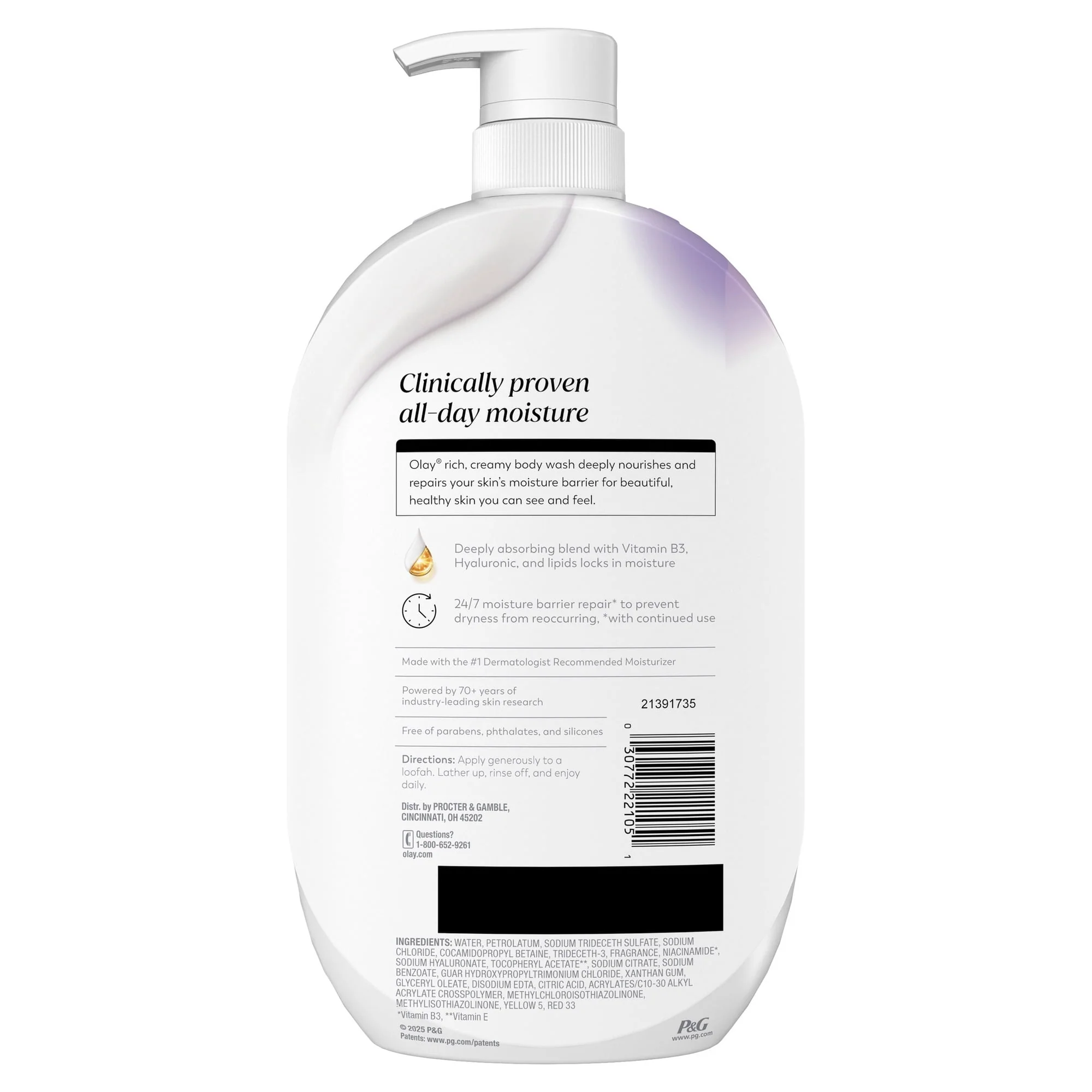 Olay Age Defy Body Wash, Ultra Moisture, Vitamin B3 & Hyaluronic, 35oz - Image 13