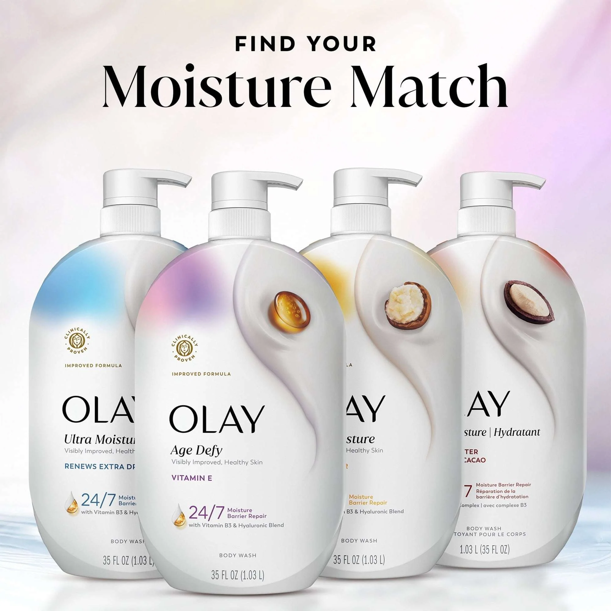 Olay Age Defy Body Wash, Ultra Moisture, Vitamin B3 & Hyaluronic, 35oz - Image 6