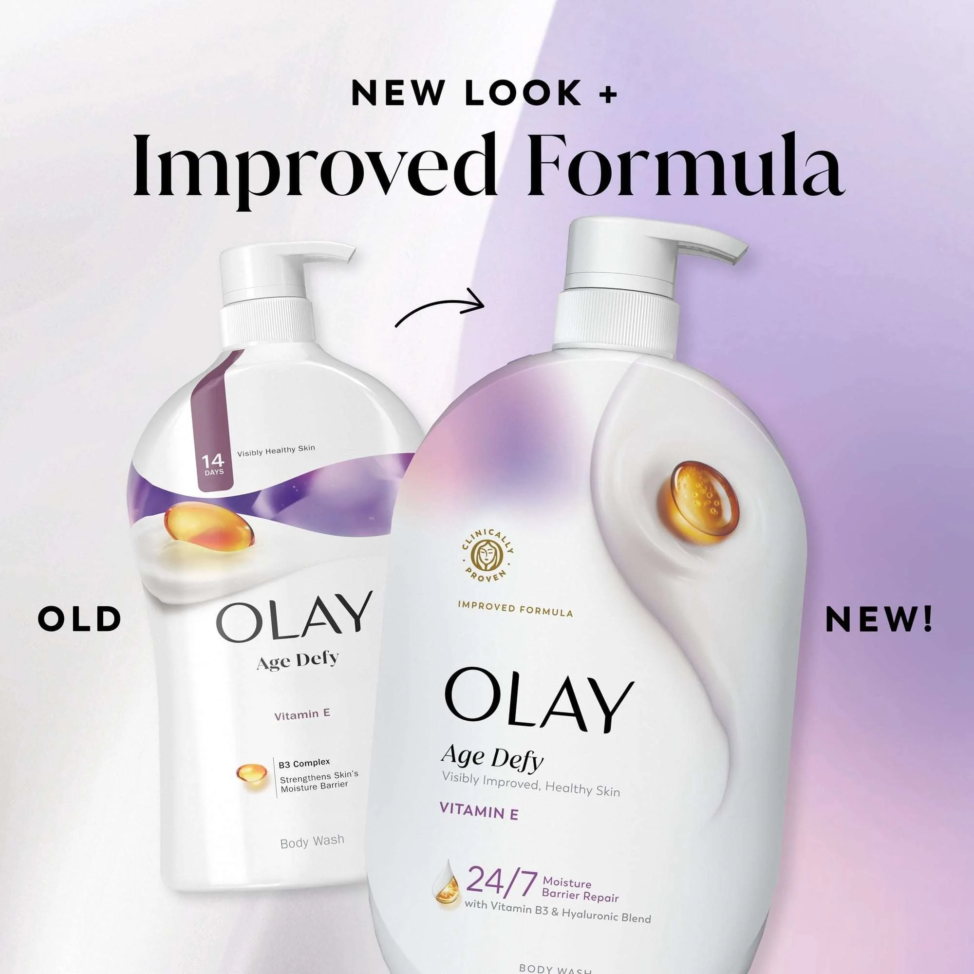 Olay Age Defy Body Wash, Ultra Moisture, Vitamin B3 & Hyaluronic, 35oz - Image 8