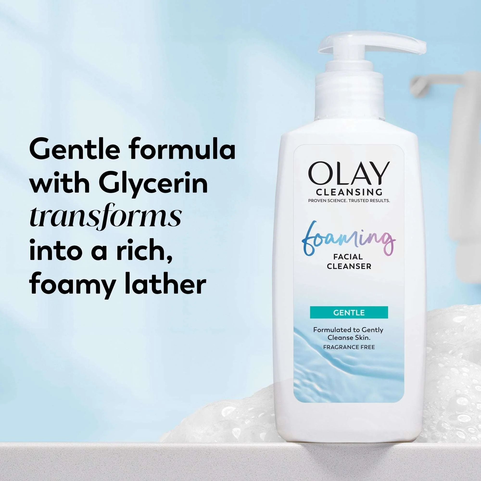 Olay Cleanse Gentle Foaming Face Cleanser, All Skin Types 6.7 fl oz - Image 4