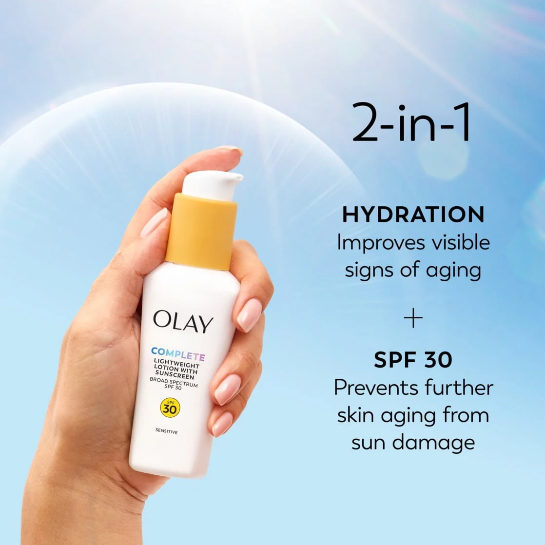 Olay Complete Daily Facial Moisturizer for Sensitive Skin, SPF 30, 2.5 oz - Image 7