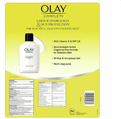 Olay Complete Sensitive Moisturizer with SPF15, 6 oz., 2 ct. - Image 3