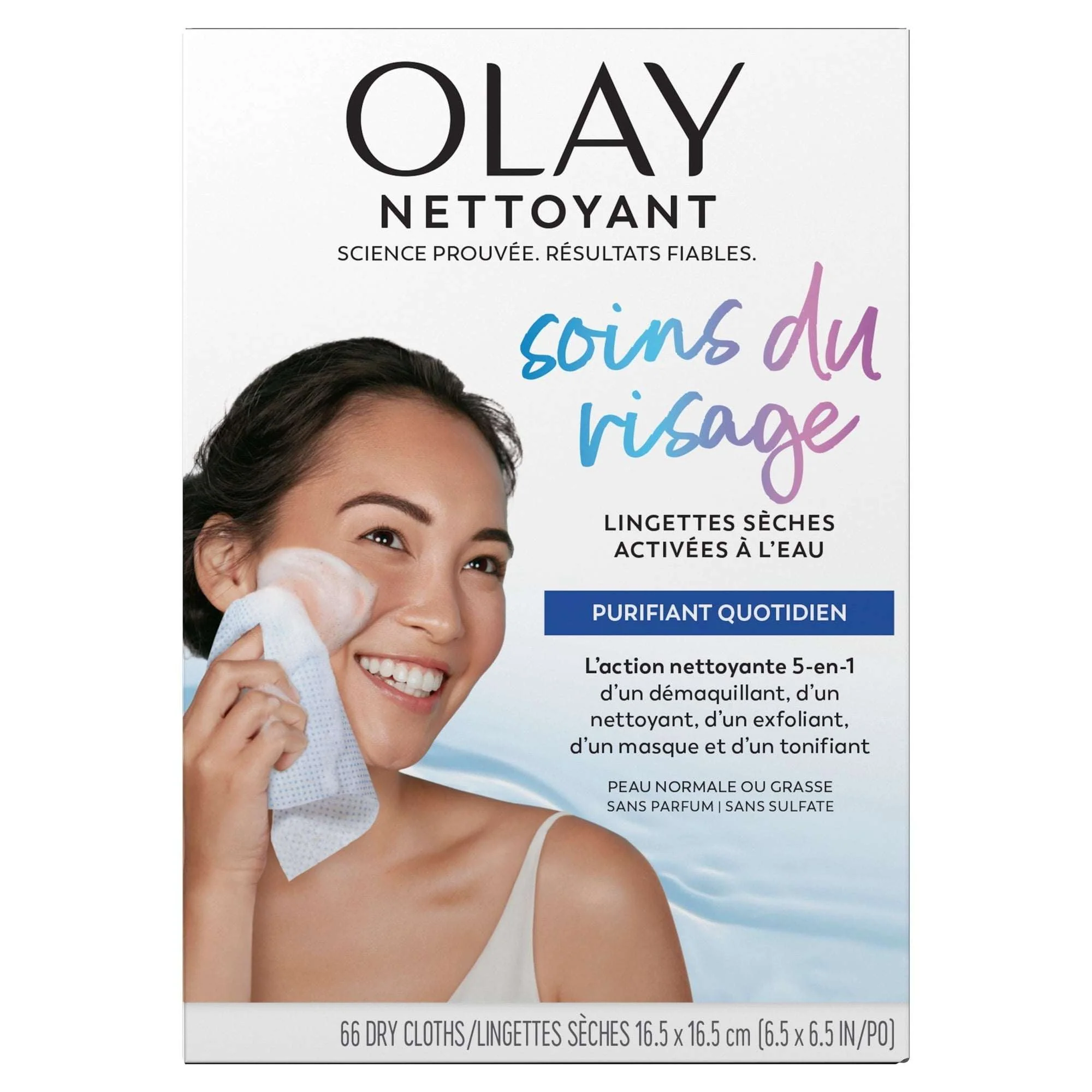 Olay Daily Facials Deeply Purifying Cleansing Cloths, Gentle Makeup Remover, Fragrance-Free, 66 Count - Image 11