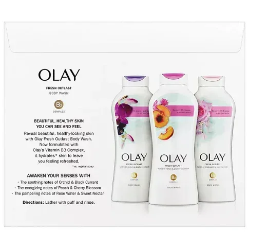 Olay Fresh Outlast Body Wash with Vitamin B3 Complex, 23.6 fl. oz., 3 pk. - Image 2