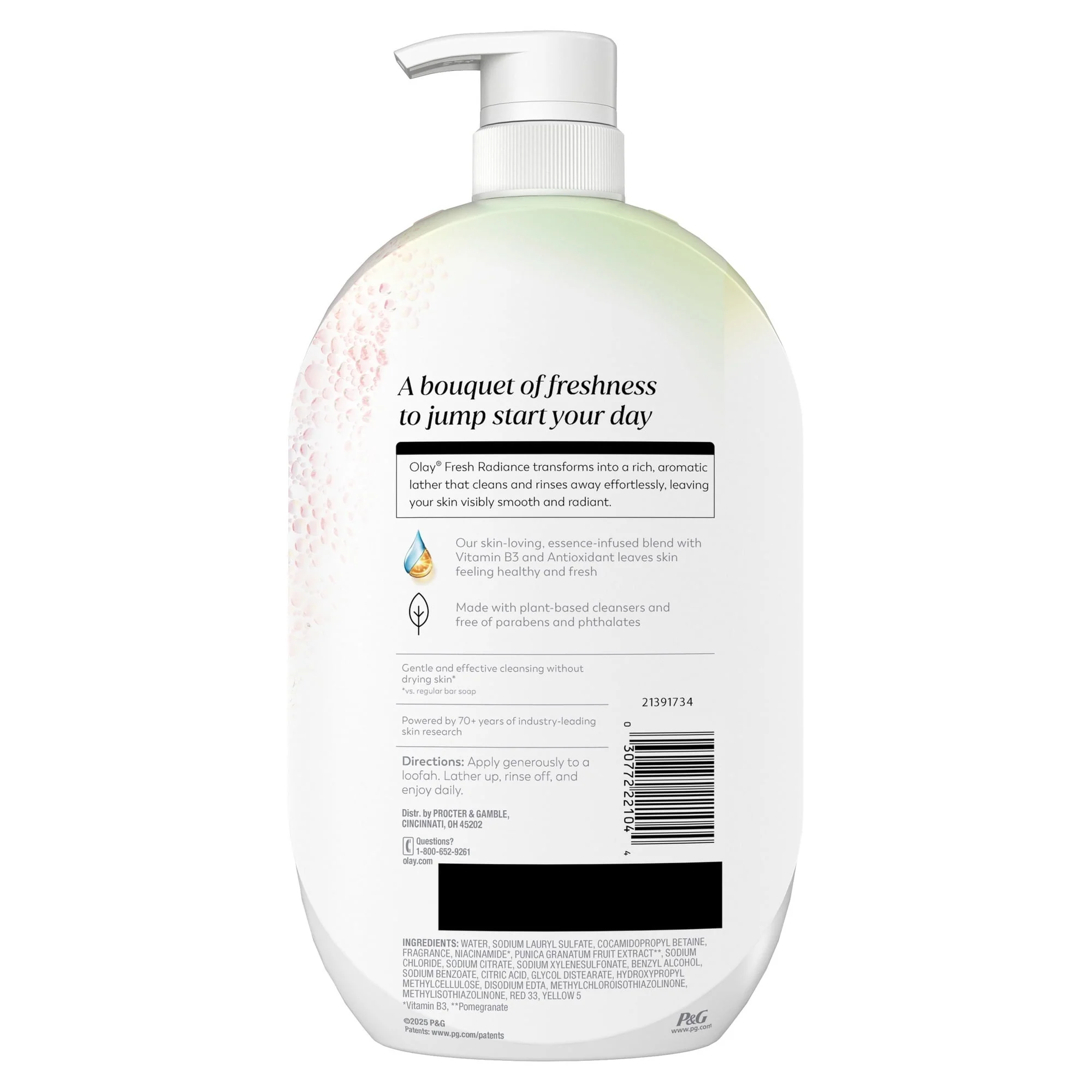 Olay Fresh Radiance Body Wash, Rose Water & Sweet Nectar, with Vitamin B3, 35oz - Image 13