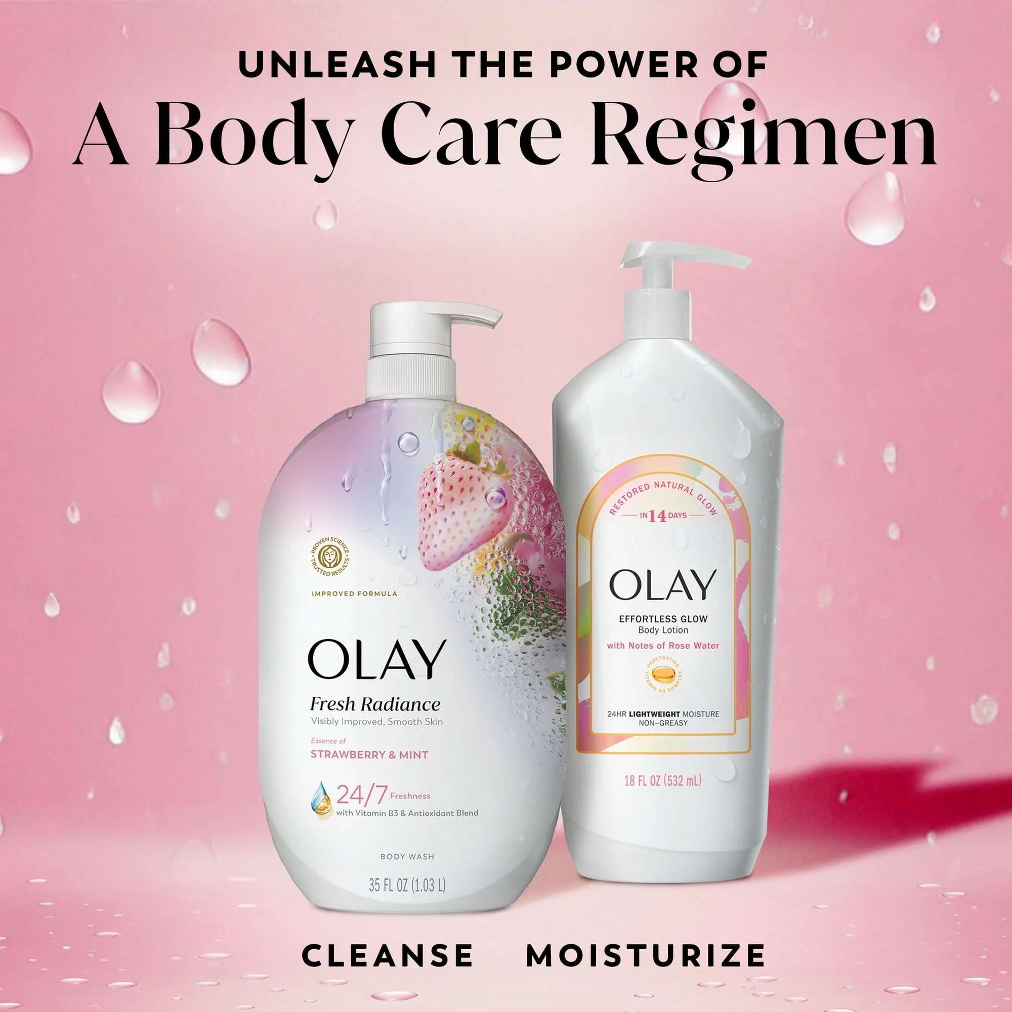 Olay Fresh Radiance Body Wash, Strawberry & Mint, with Vitamin B3, 35oz - Image 11