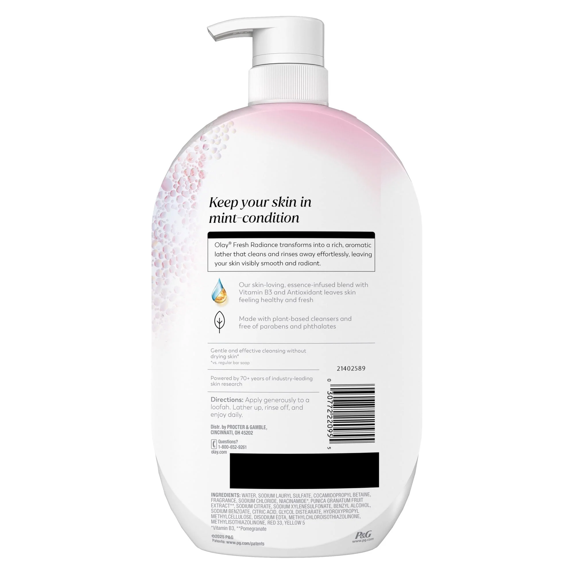 Olay Fresh Radiance Body Wash, Strawberry & Mint, with Vitamin B3, 35oz - Image 13