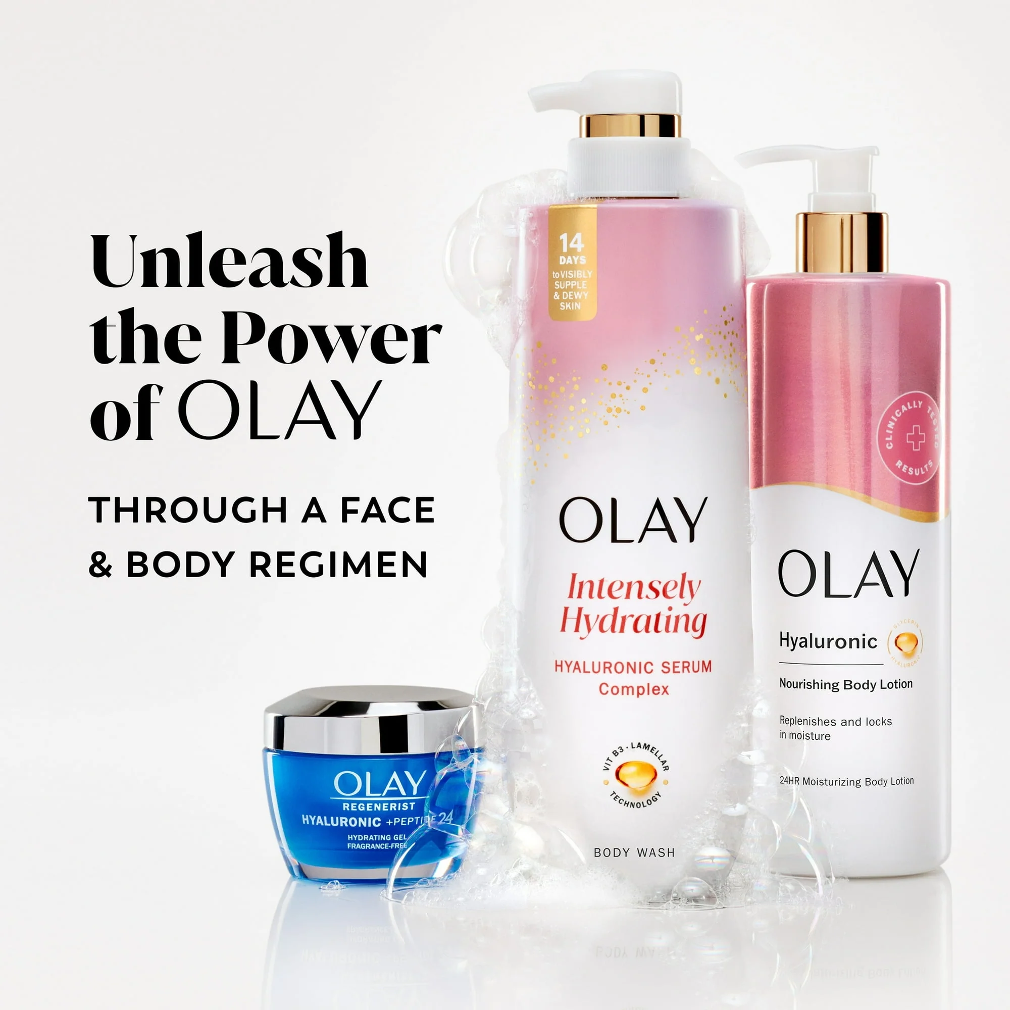 Olay Intensely Hydrating Body Wash with Hyaluronic Serum Complex, 28 oz - Image 6