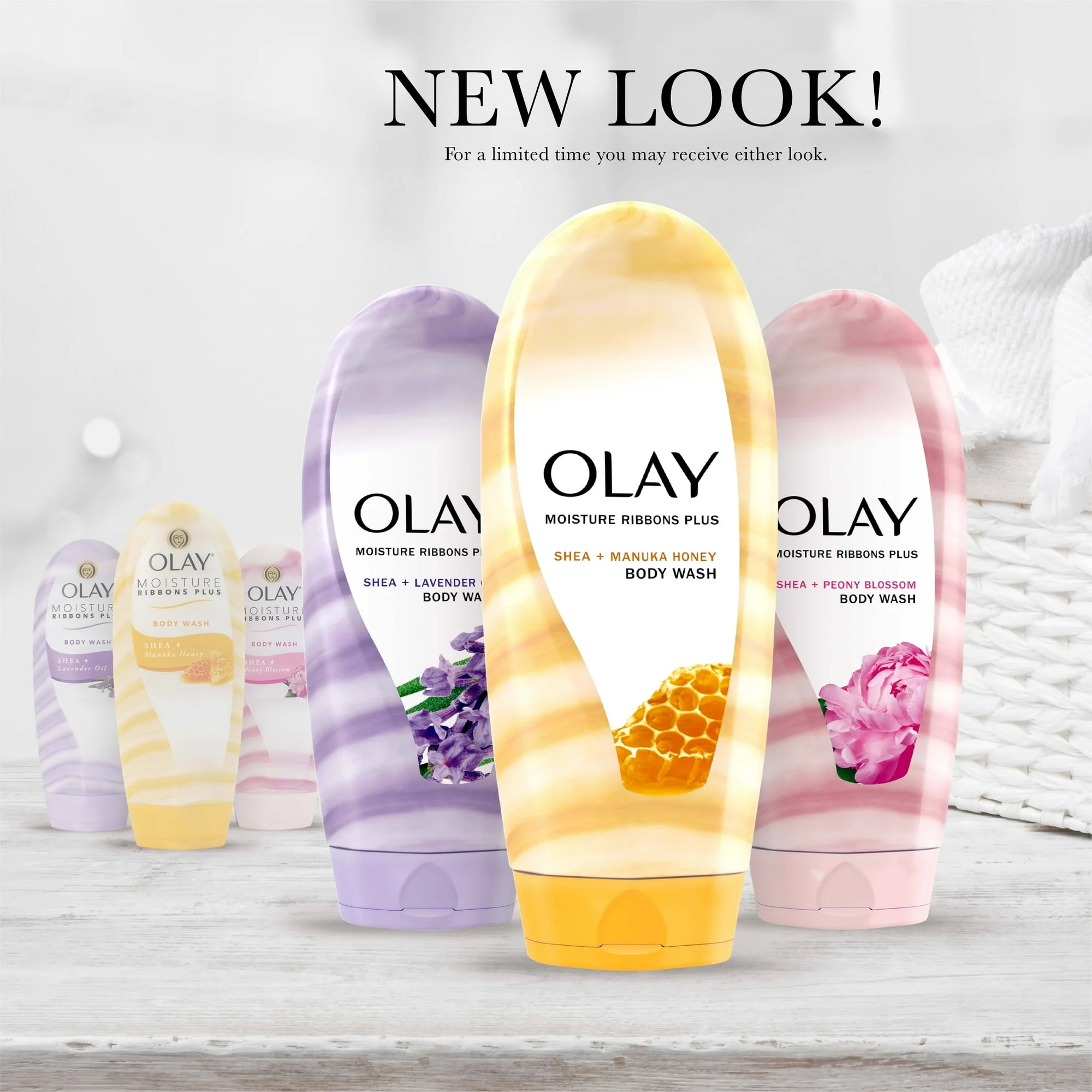 Olay Moisture Ribbons Women's body Wash, Shea + Lavender Oil, 18 fl oz - Image 2