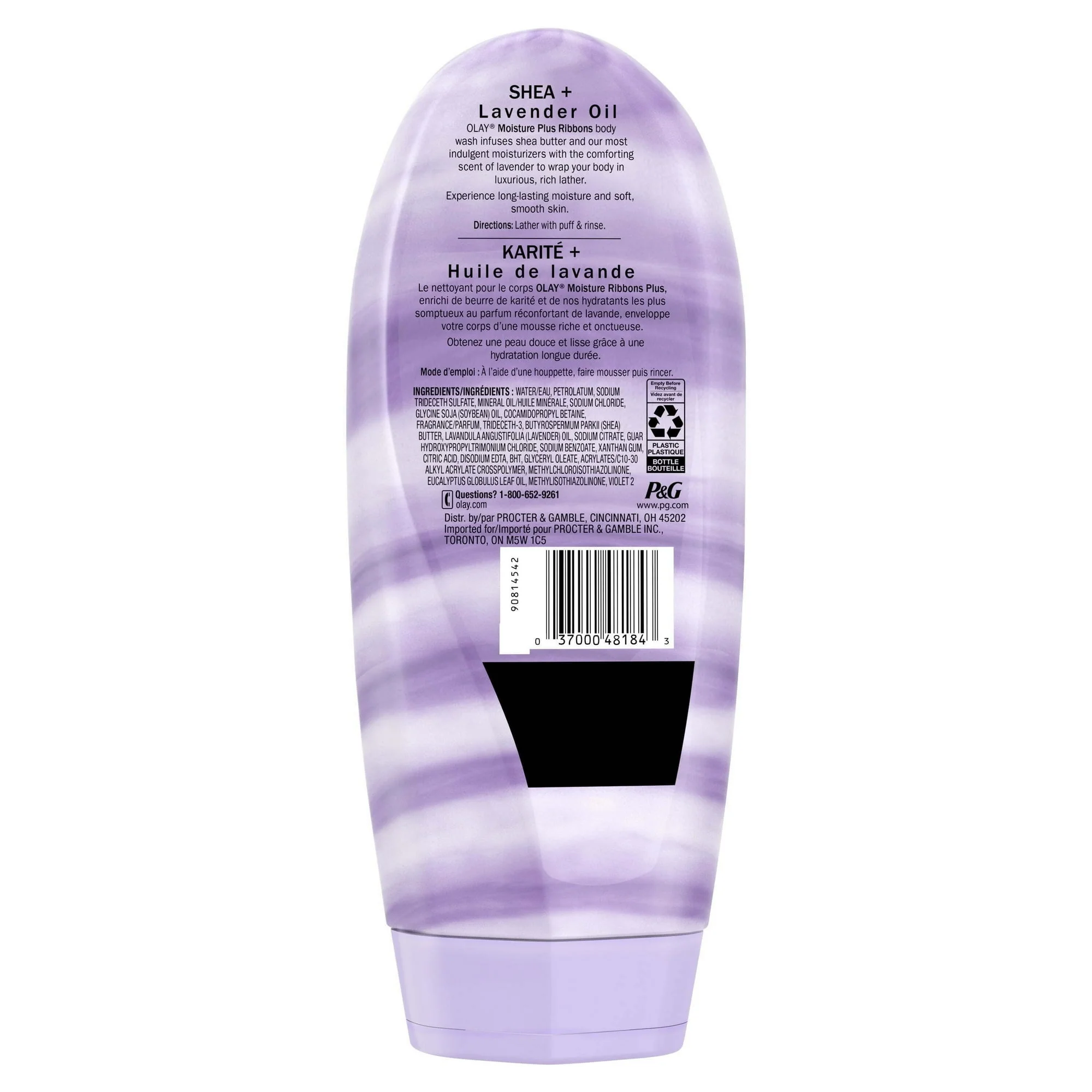 Olay Moisture Ribbons Women's body Wash, Shea + Lavender Oil, 18 fl oz - Image 8