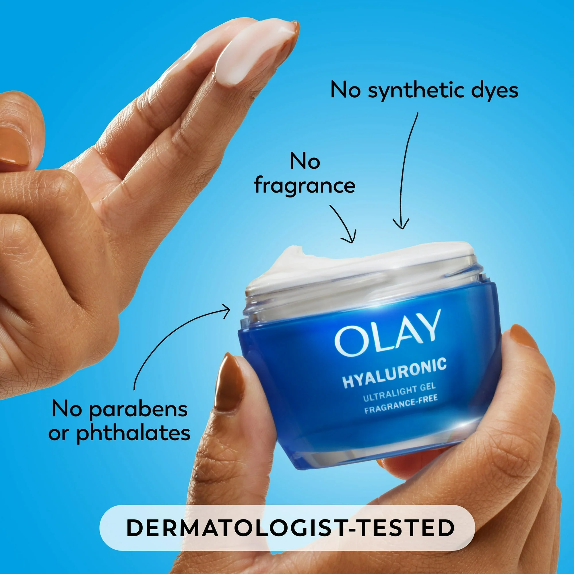 Olay Skin Care Regenerist Hyaluronic Acid + Peptide 24 Gel All Facial Moisturizer, 1.7 oz - Image 5