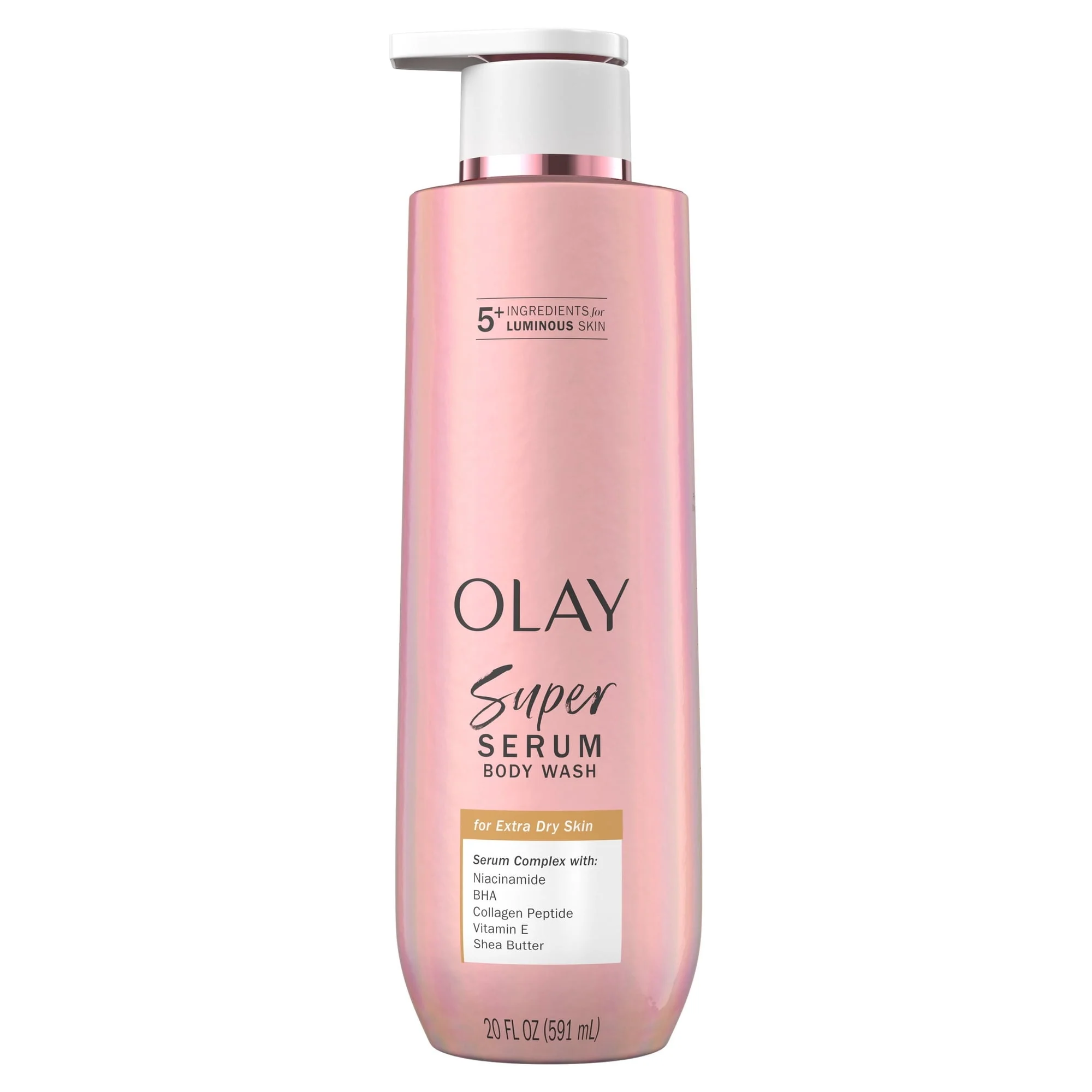 Olay Super Serum Body Wash for Extra Dry Skin, 20 fl oz, Serum Complex for Luminous Skin - Image 11