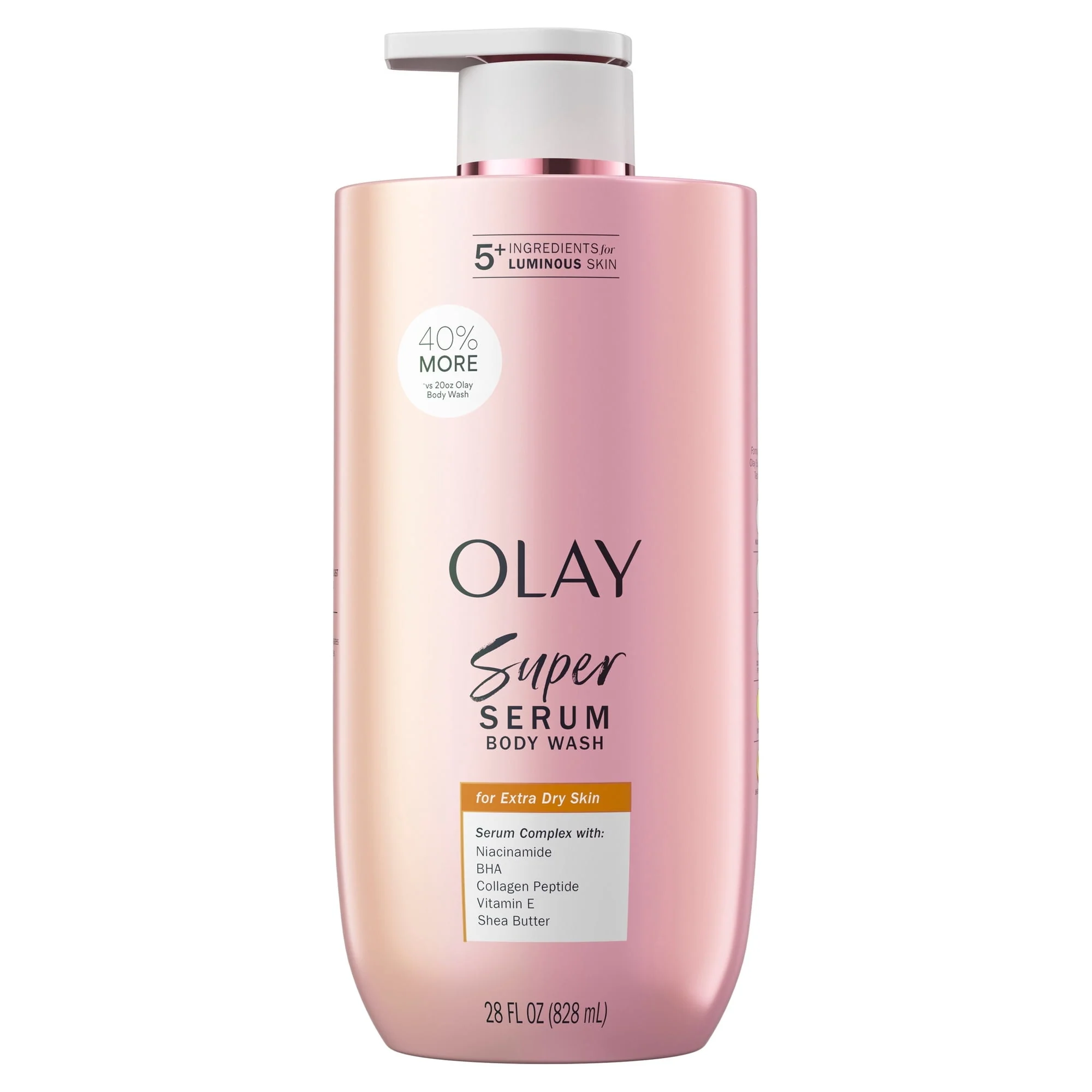 Olay Super Serum Body Wash for Extra Dry Skin, 28 fl oz, Serum Complex for Luminous Skin - Image 11