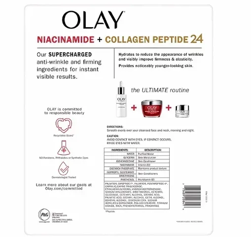 Olay Ultimate Niacinamide + Collagen Peptide 24 Hydrating Moisturizer, 1.7 oz., 2 pk. - Image 2