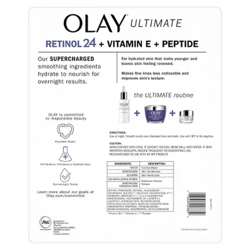 Olay Ultimate Retinol 24 + Vitamin E + Peptide Night Moisturizer (1.7 Oz., 2 Pk.) - Image 4