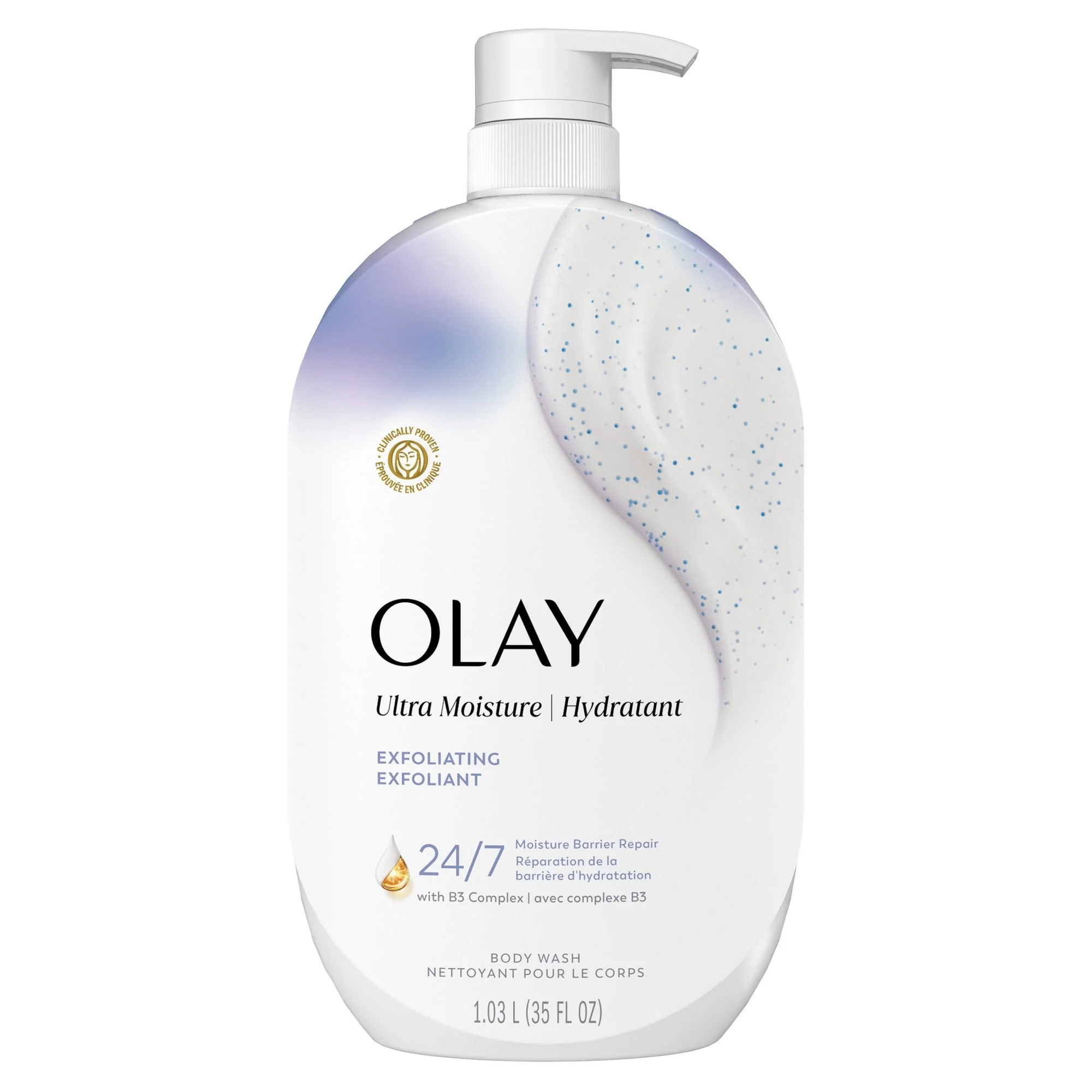 Olay Ultra Moisture Exfoliating Body Wash, Vitamin B3 and Hyaluronic Blend, 35oz - Image 12
