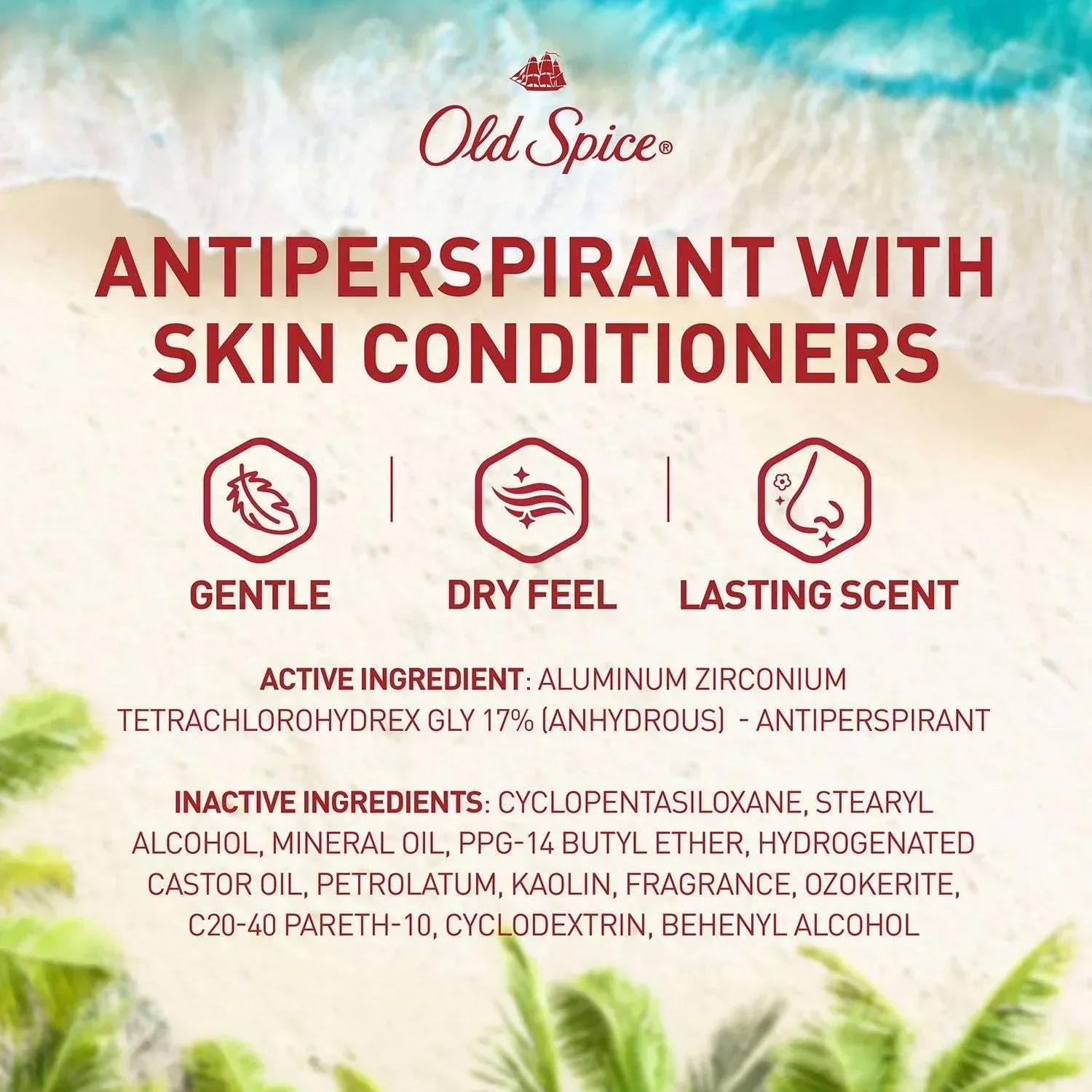 Old Spice Fiji Antiperspirant Deodorant, Palm Tree + Coconut, 2.6 oz., 4 pk. - Image 11