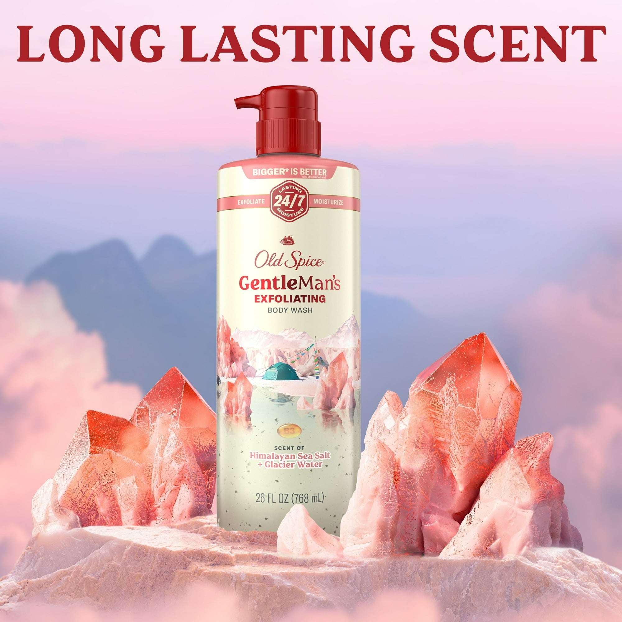 Old Spice Men's Body Wash for Men, Himalayan Sea Salt , 24/7 Shower Fresh, 18 oz, Exfoliation + Moisturization, 26oz - Image 6