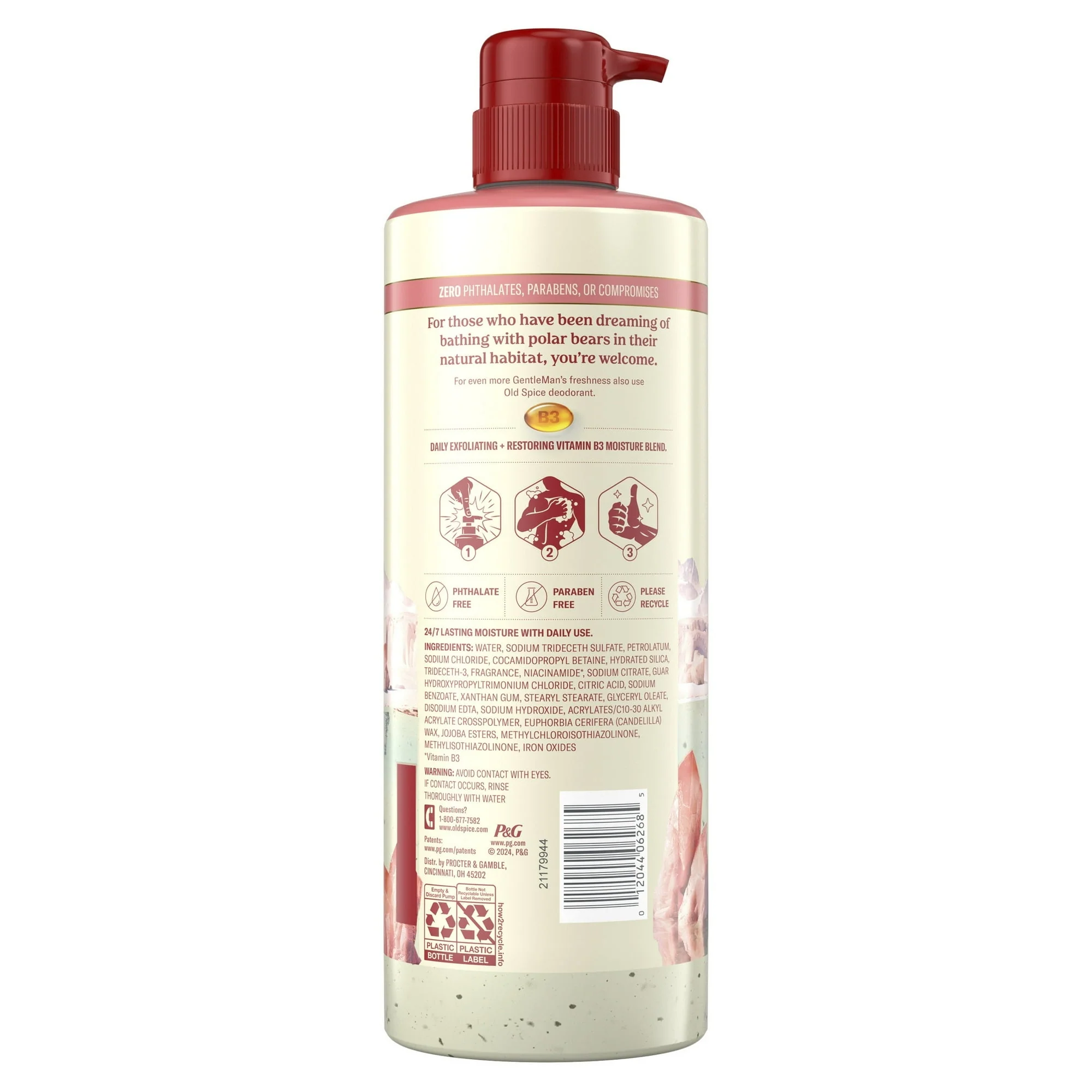 Old Spice Men's Body Wash for Men, Himalayan Sea Salt , 24/7 Shower Fresh, 18 oz, Exfoliation + Moisturization, 26oz - Image 9