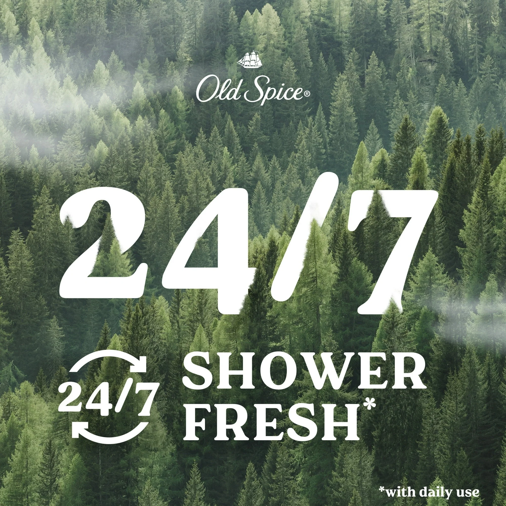 Old Spice Men's Body Wash Timber with Sandalwood, 24/7 Shower Fresh, 30 oz - Image 3