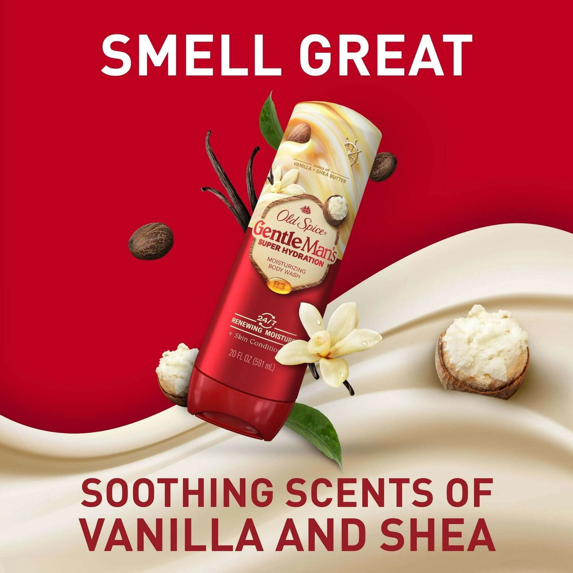 Old Spice Super Hydration Body Wash for Men, Gentleman's Blend, Vanilla + Shea, 20 fl oz - Image 7