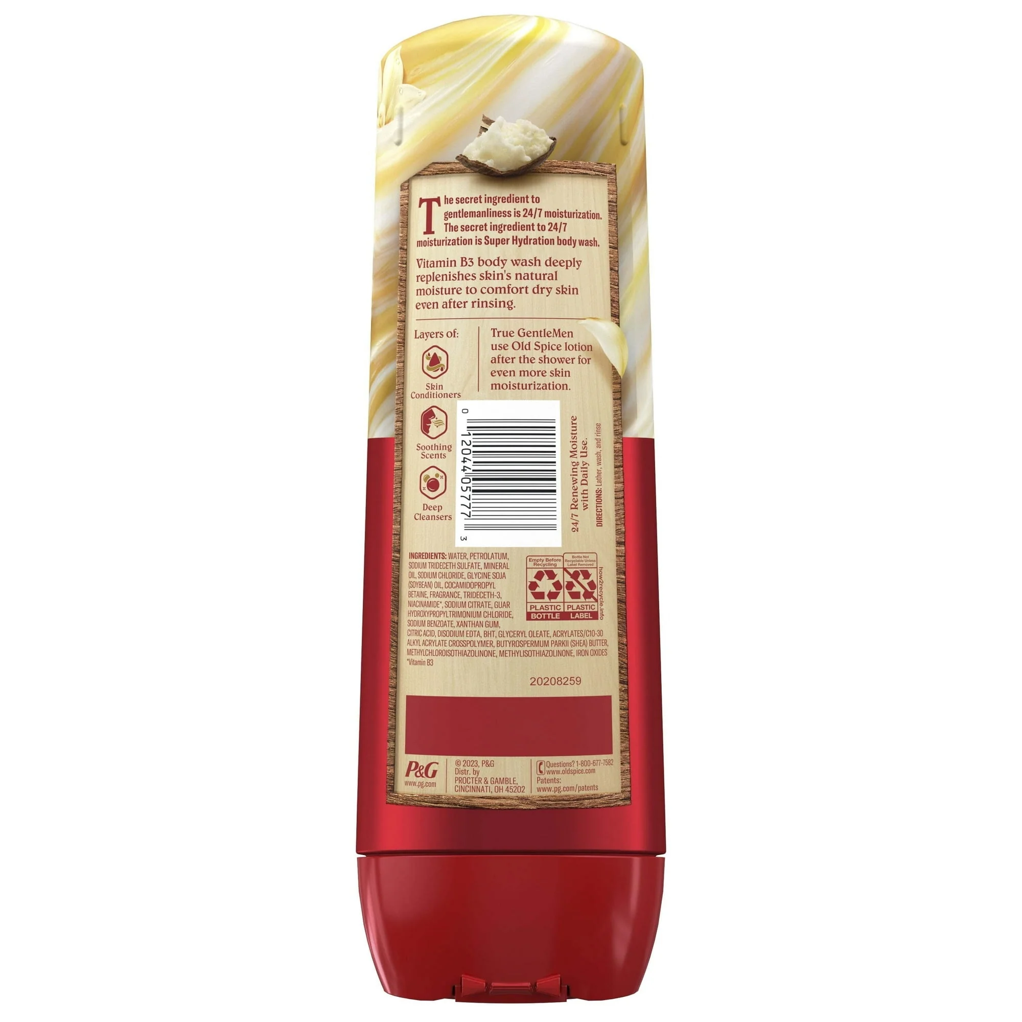 Old Spice Super Hydration Body Wash for Men, Gentleman's Blend, Vanilla + Shea, 20 fl oz - Image 8