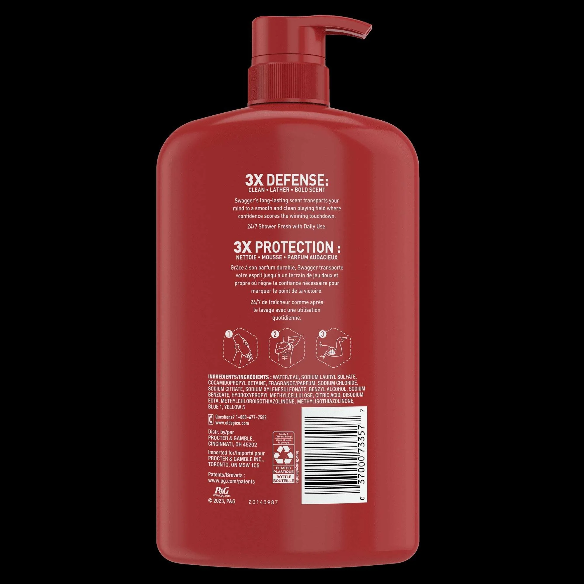 Old Spice Swagger, Body Wash for Men, 33.4 fl oz - Image 4