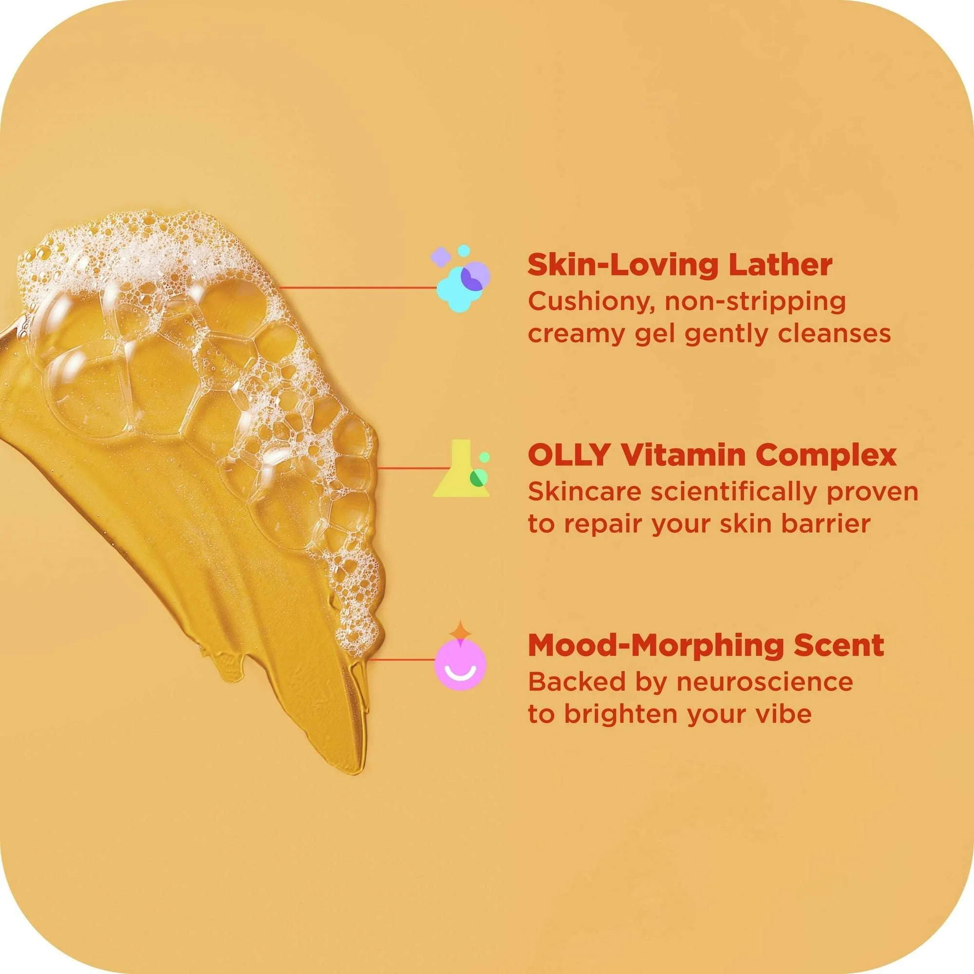 OLLY Bright Body Wash Repairs & Brightens Skin Citrus Currant, 17 oz - Image 4