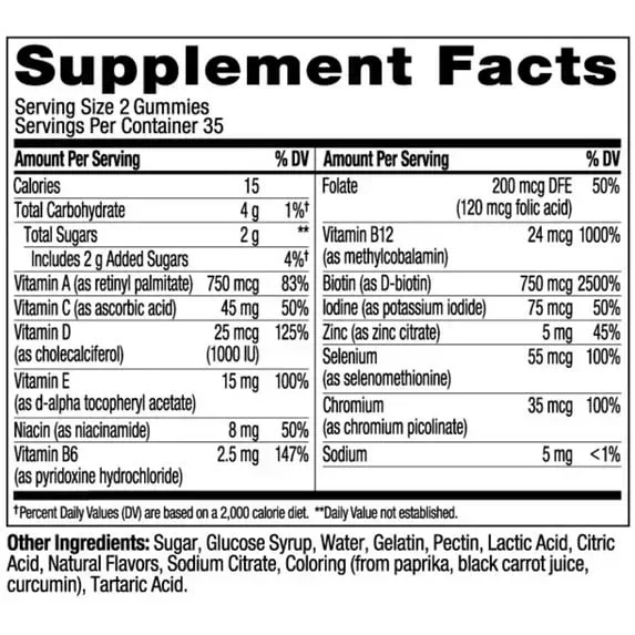 OLLY Teen Girl Multivitamin Gummy, Wellness Support, Strawberry Melon Flavored, 70 Ct - Image 6