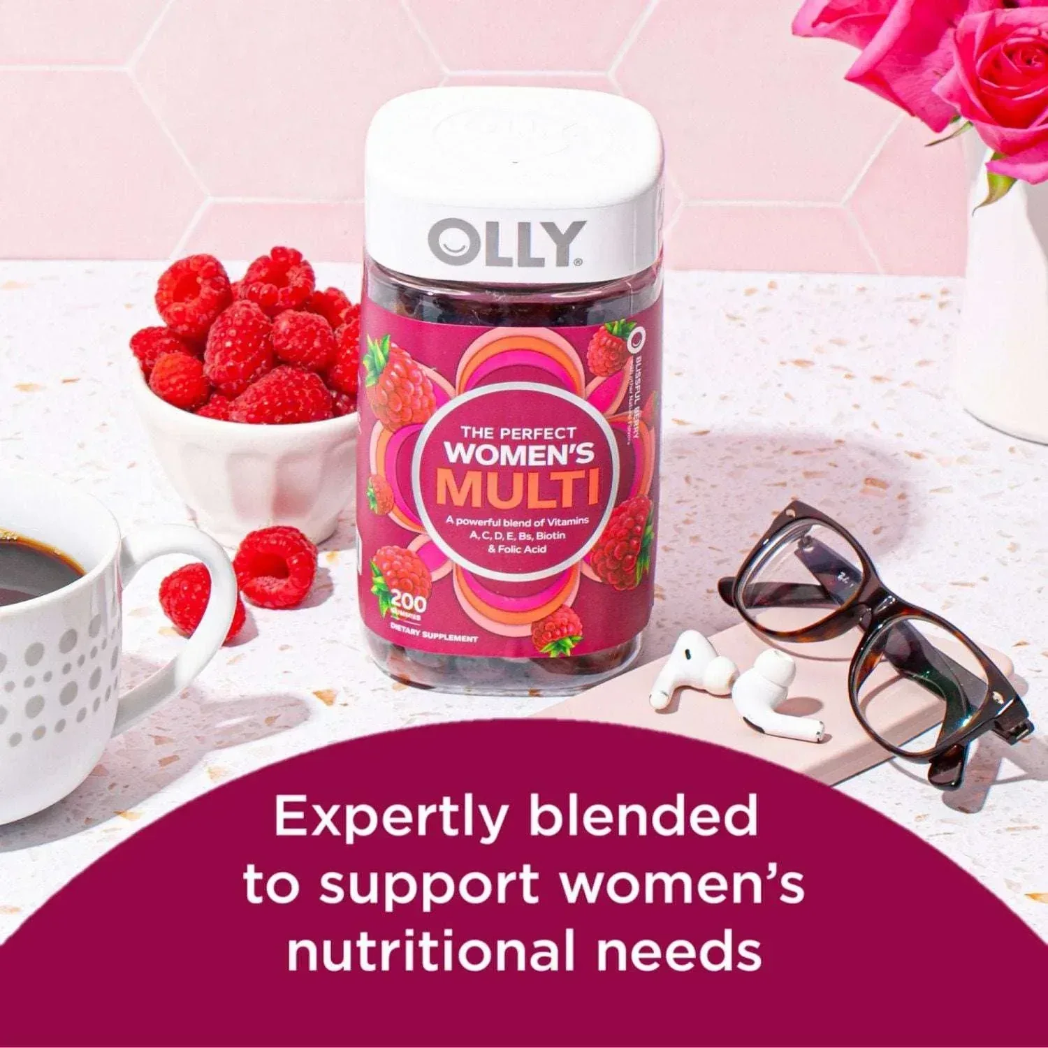 OLLY Women's Health & Immune Support Multivitamin Gummies, 200 ct. - Image 7
