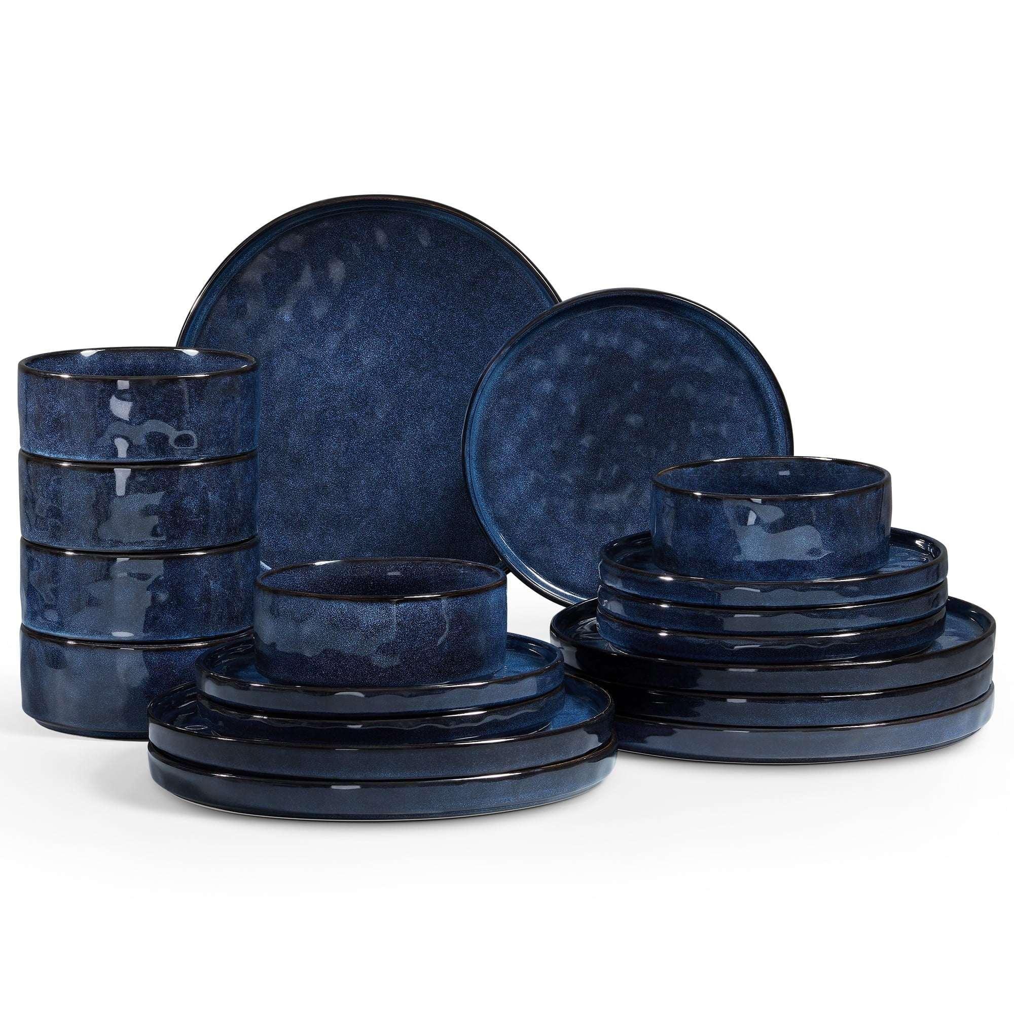 Onader Dinnerware Sets for 6, 18-Piece Plates and Bowls Set, Stoneware Dish Set for Kitchen, Ceramic Dinnerware for Home Restaurant, Chip and Scratch Resistant, Microwave and Dishwash, Reactive Green - Image 9