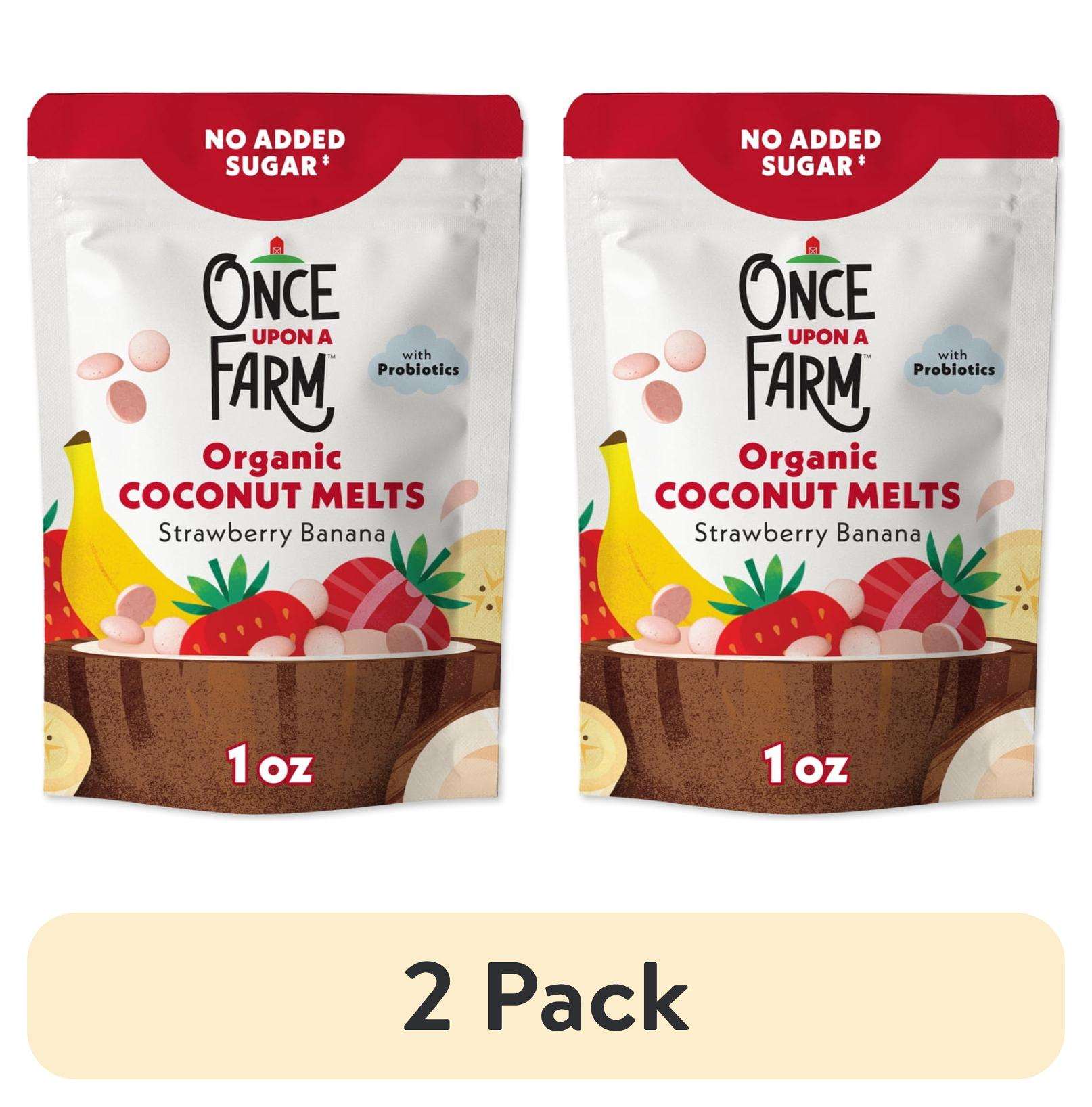 Once Upon a Farm Organic Coconut Melts, Strawberry Banana, 1oz Bag - Image 10
