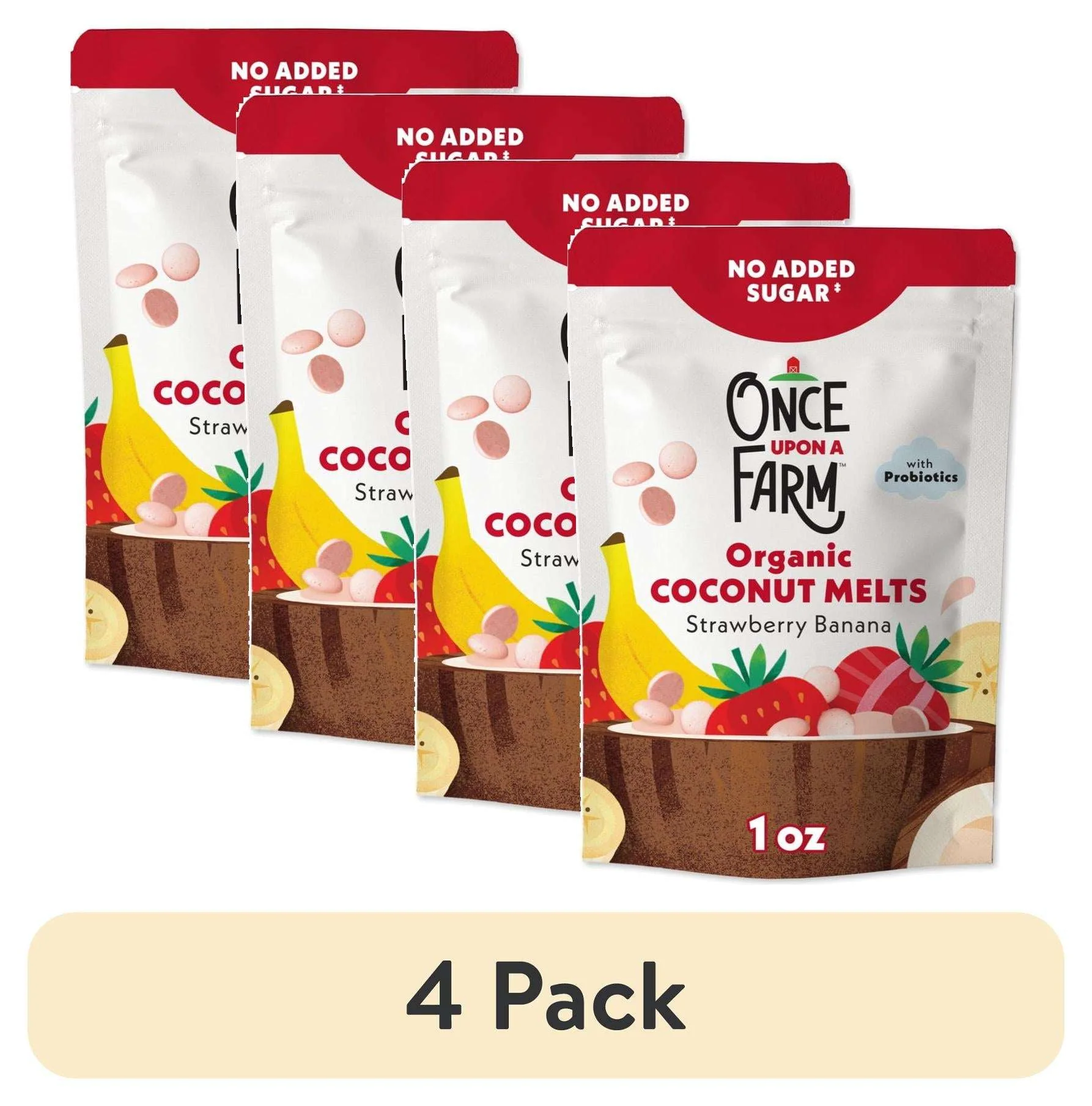Once Upon a Farm Organic Coconut Melts, Strawberry Banana, 1oz Bag - Image 11