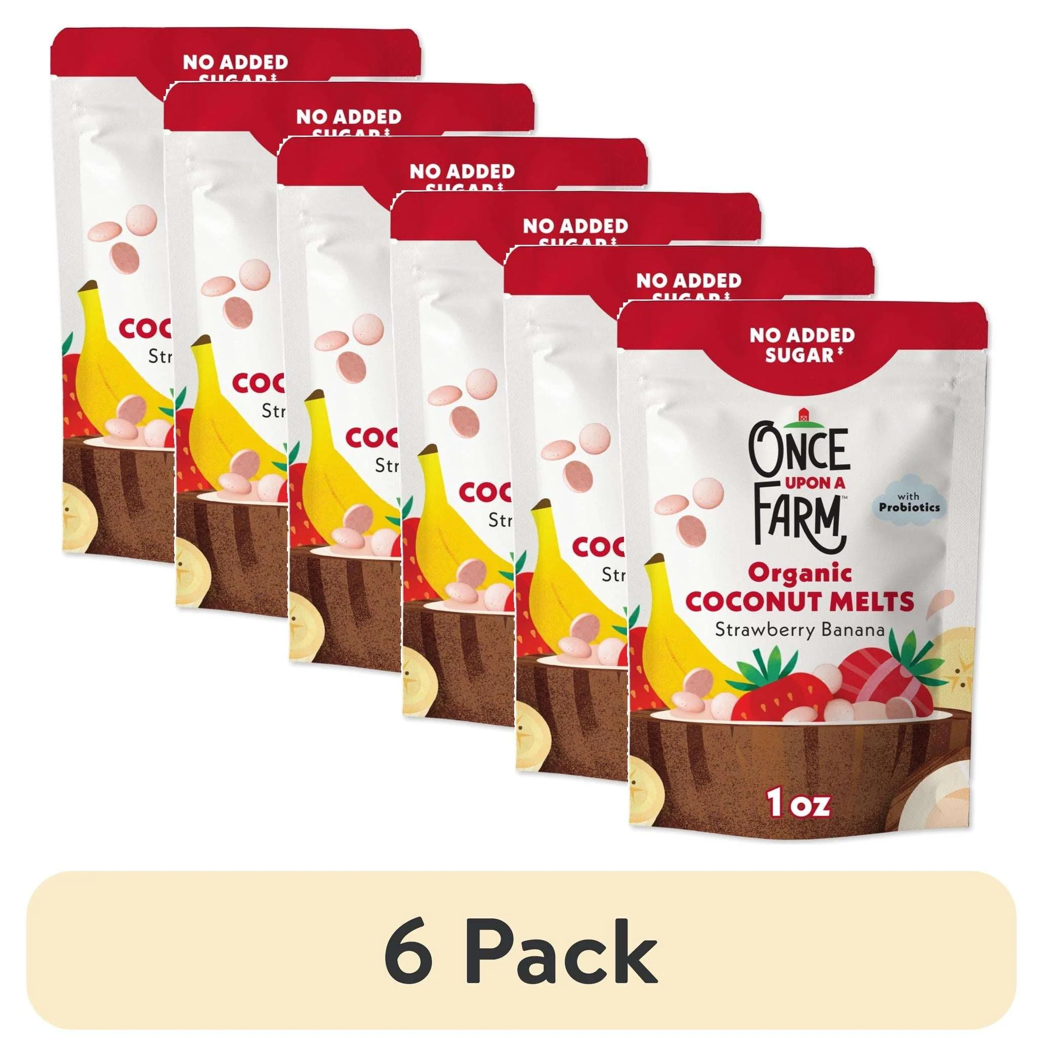 Once Upon a Farm Organic Coconut Melts, Strawberry Banana, 1oz Bag - Image 12