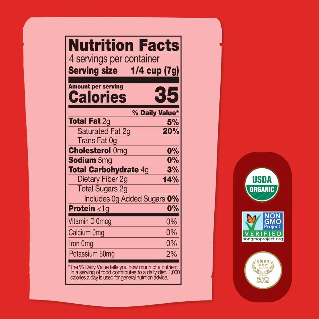 Once Upon a Farm Organic Coconut Melts, Strawberry Banana, 1oz Bag - Image 5