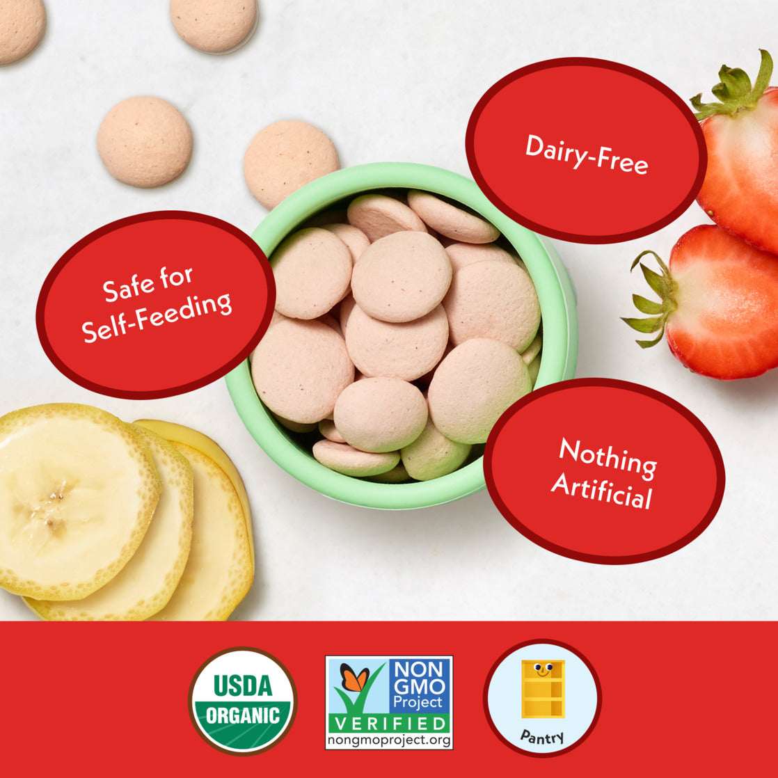 Once Upon a Farm Organic Coconut Melts, Strawberry Banana, 1oz Bag - Image 7