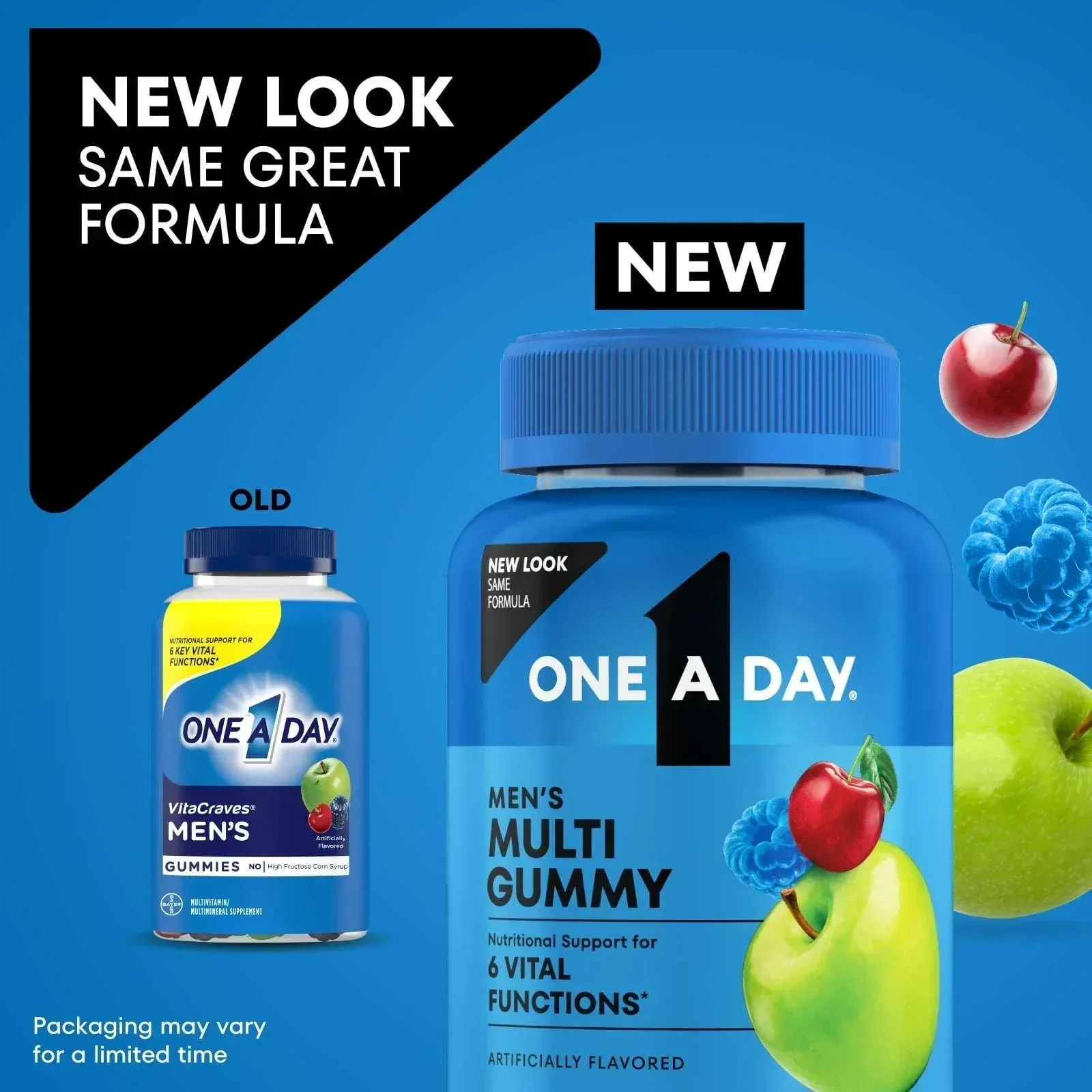 One A Day Mens Multivitamins Gummies with B Vitamins, Physical Energy Support 80 Count - Image 2