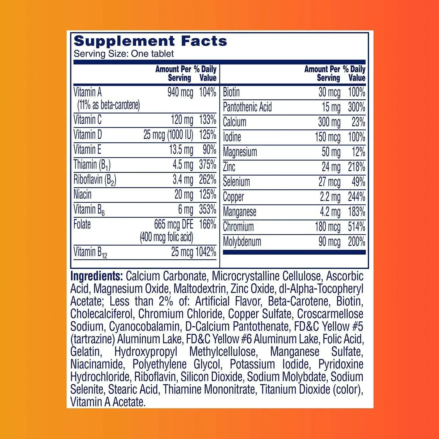 One A Day Women's 50+ Multivitamin Tablets, 300 ct. - Image 8