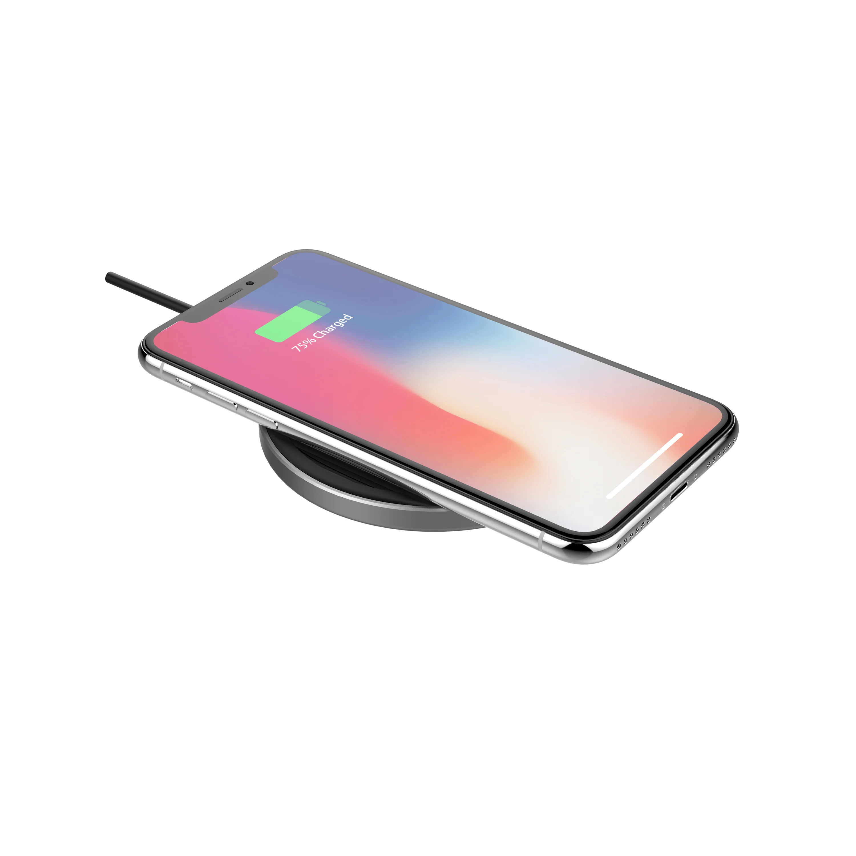 onn. 10W Wireless Charging Pad Compatible with iPhone 13/12/11/XS/X/8 Series, Samsung Galaxy Series, etc - Image 3