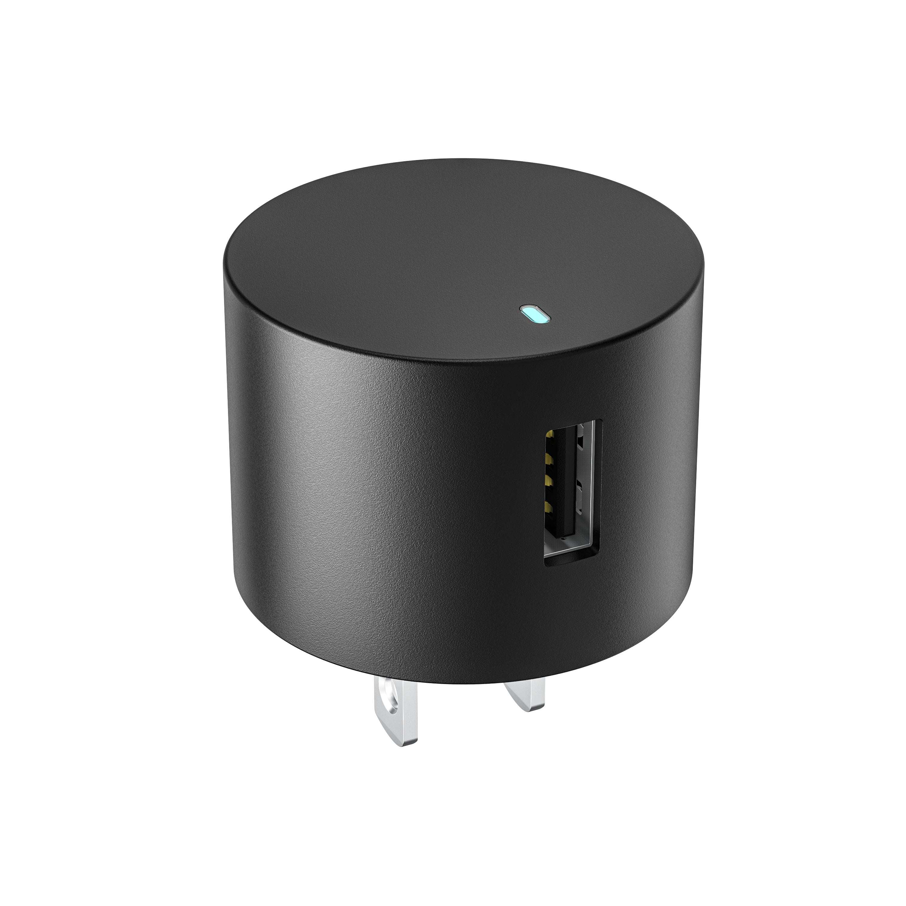 onn 12W Single USB-A Port Wall Charger, Foldable Plug, Black - Compatible with iPhone, Samsung Galaxy, Note, Pixel Devices iPad Pro, & More
