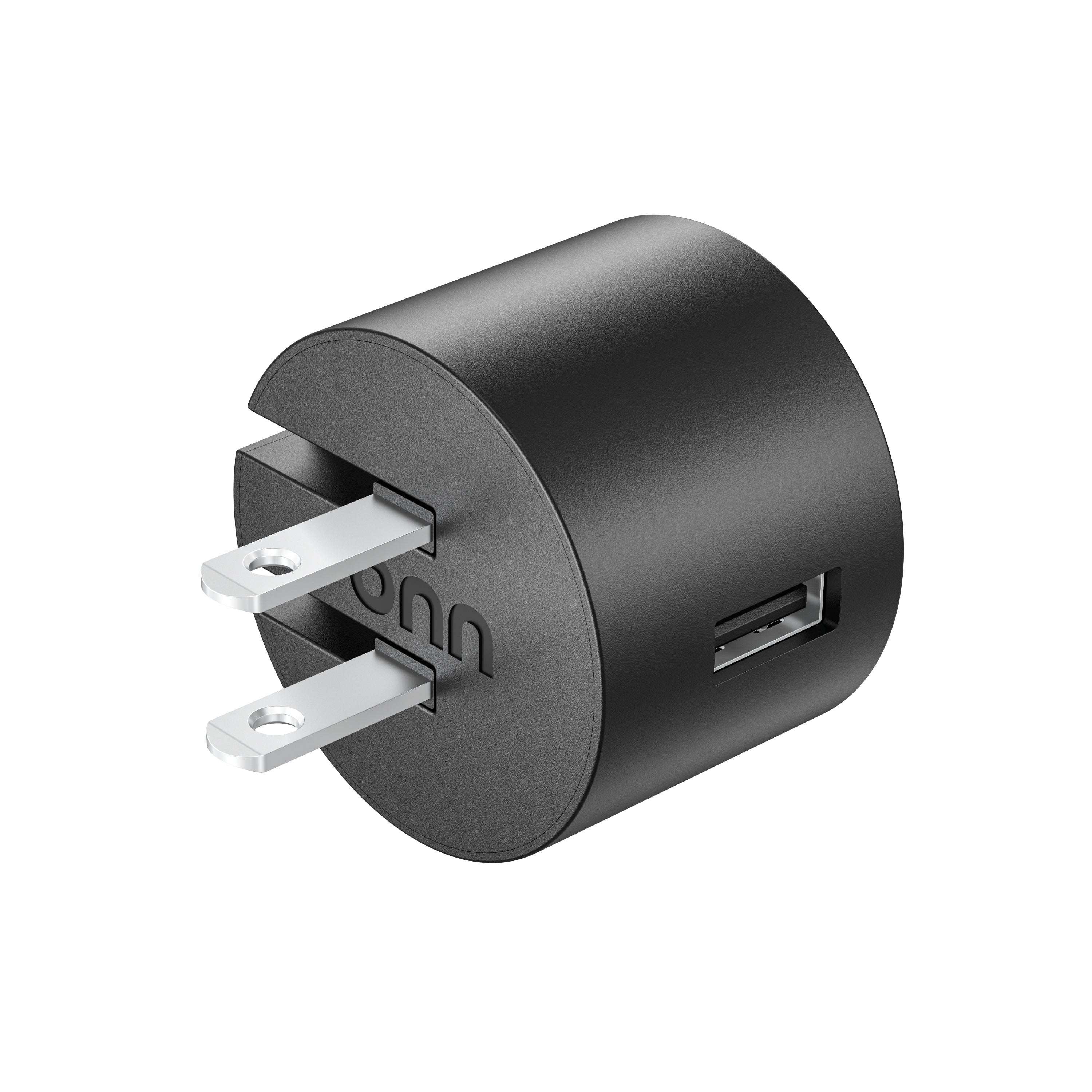 onn 12W Single USB-A Port Wall Charger, Foldable Plug, Black - Compatible with iPhone, Samsung Galaxy, Note, Pixel Devices iPad Pro, & More - Image 4