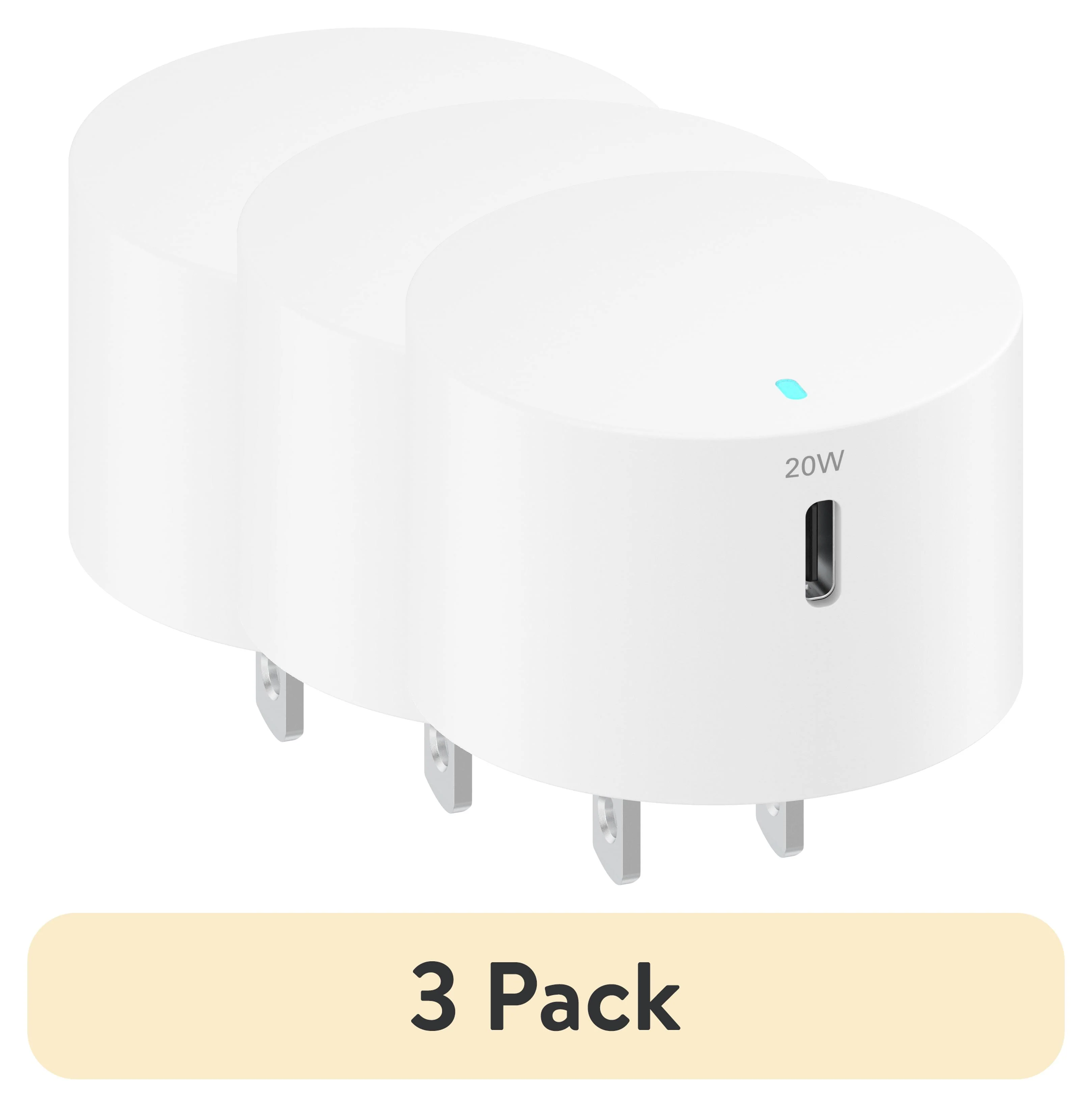 onn 20W Single USB-C Port Wall Charger, Fast Charging, USB-IF Certified, Foldable Plug, White - Compatible with iPhone 17/16/15 Series, Samsung Galaxy, Note, Pixel Devices iPad Pro, & More - Image 11