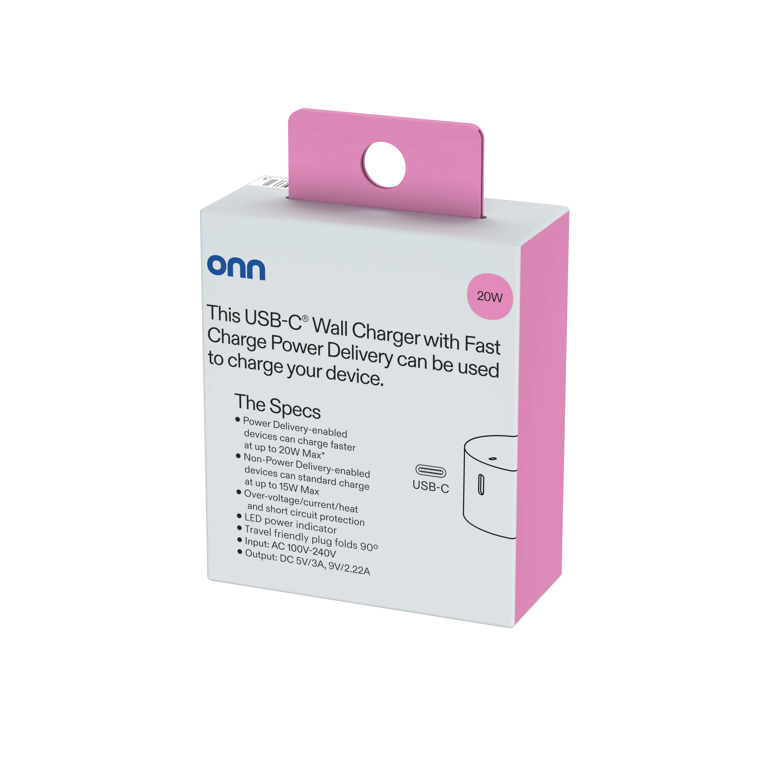 onn 20W Single USB-C Port Wall Charger, Fast Charging, USB-IF Certified, Foldable Plug, White - Compatible with iPhone 17/16/15 Series, Samsung Galaxy, Note, Pixel Devices iPad Pro, & More - Image 7