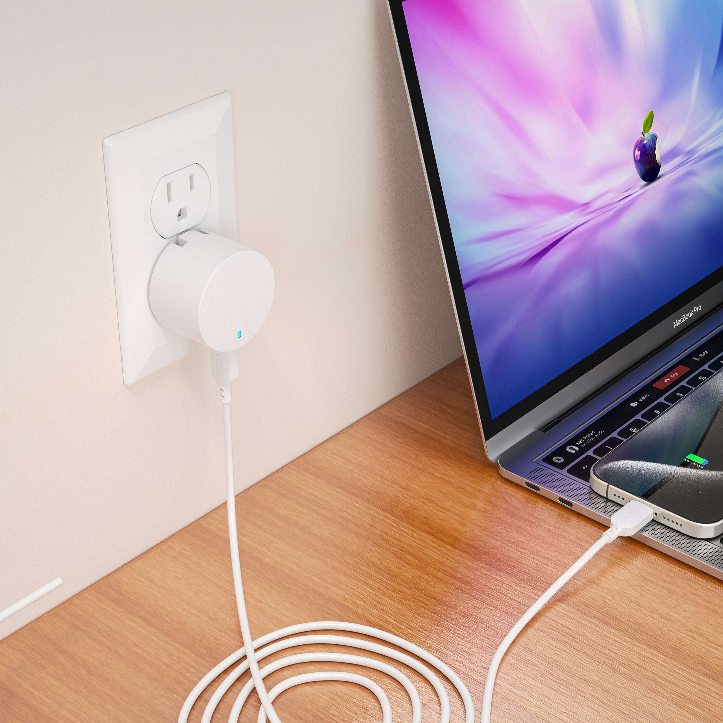 onn 20W Single USB-C Port Wall Charger, Fast Charging, USB-IF Certified, Foldable Plug, White - Compatible with iPhone 17/16/15 Series, Samsung Galaxy, Note, Pixel Devices iPad Pro, & More - Image 9