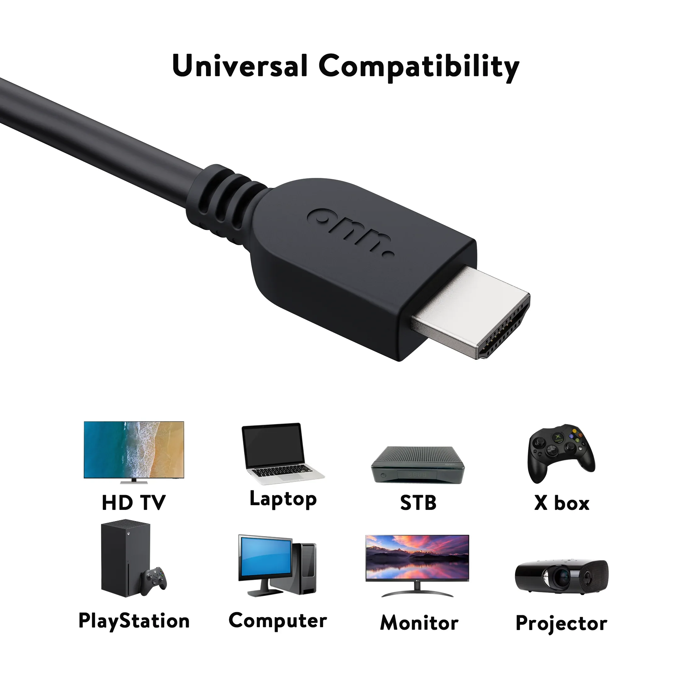 Onn. 4ft HDMI Cable, Black Color - Image 6