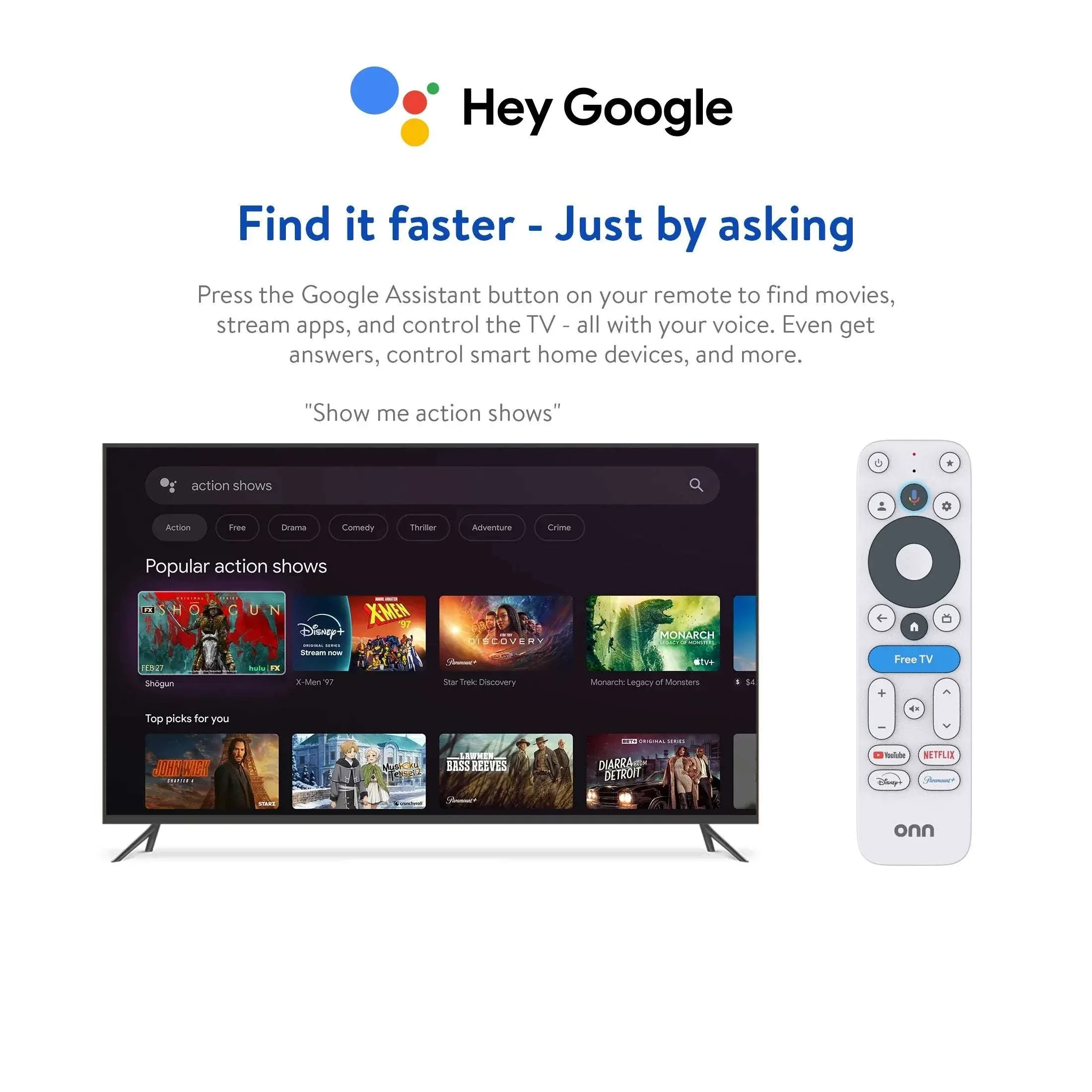 onn 4K Plus Streaming Device, Google TV - Ultra-fast Streaming, Stunning 4K UHD, 16GB Storage, 2GB RAM, Dolby Vision & Atmos, Remote with Voice Control - Image 5