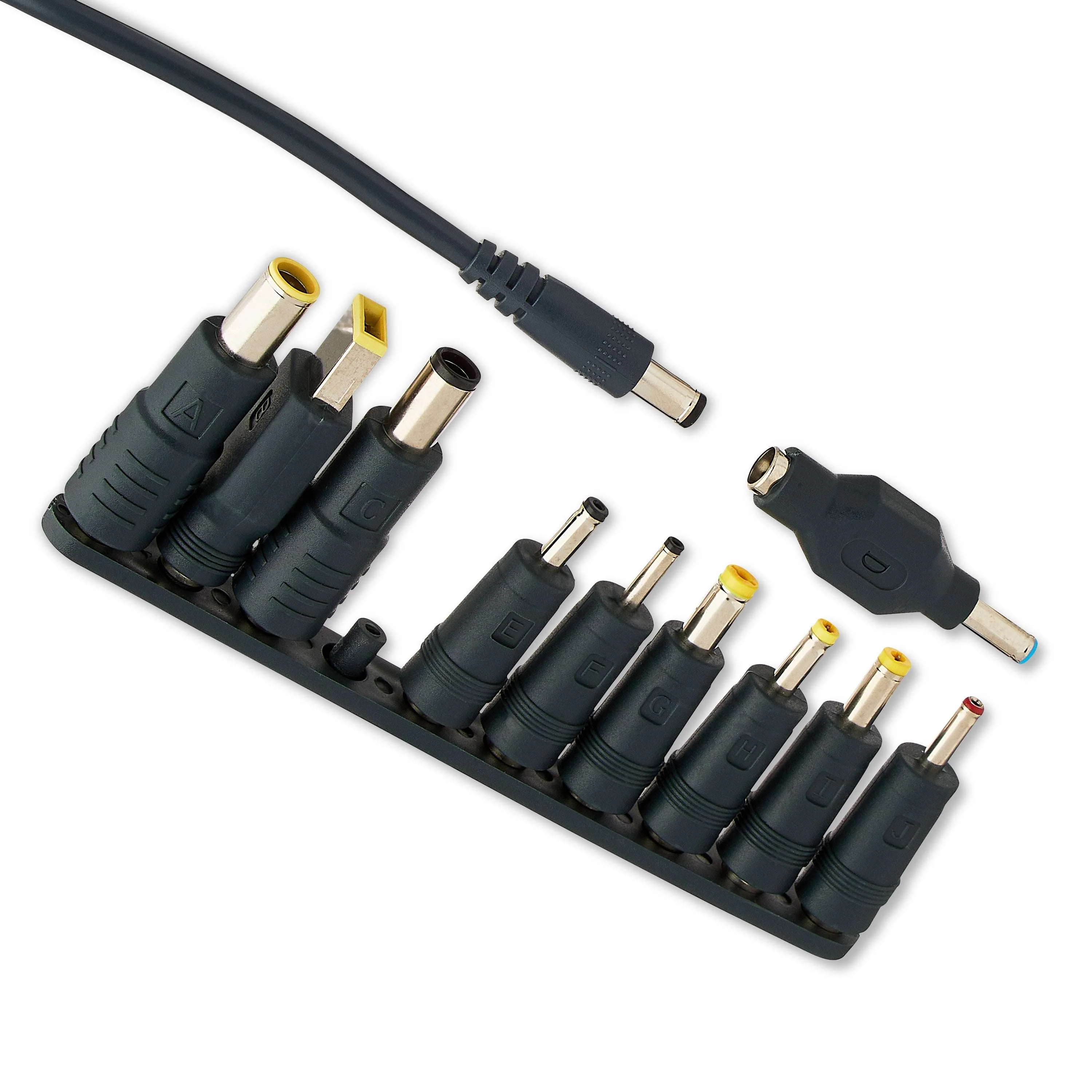 onn 65W Laptop Charger with 10 Interchangeable Tips, 10ft Power Cord, for HP, Dell, Lenovo, Grey - Image 4