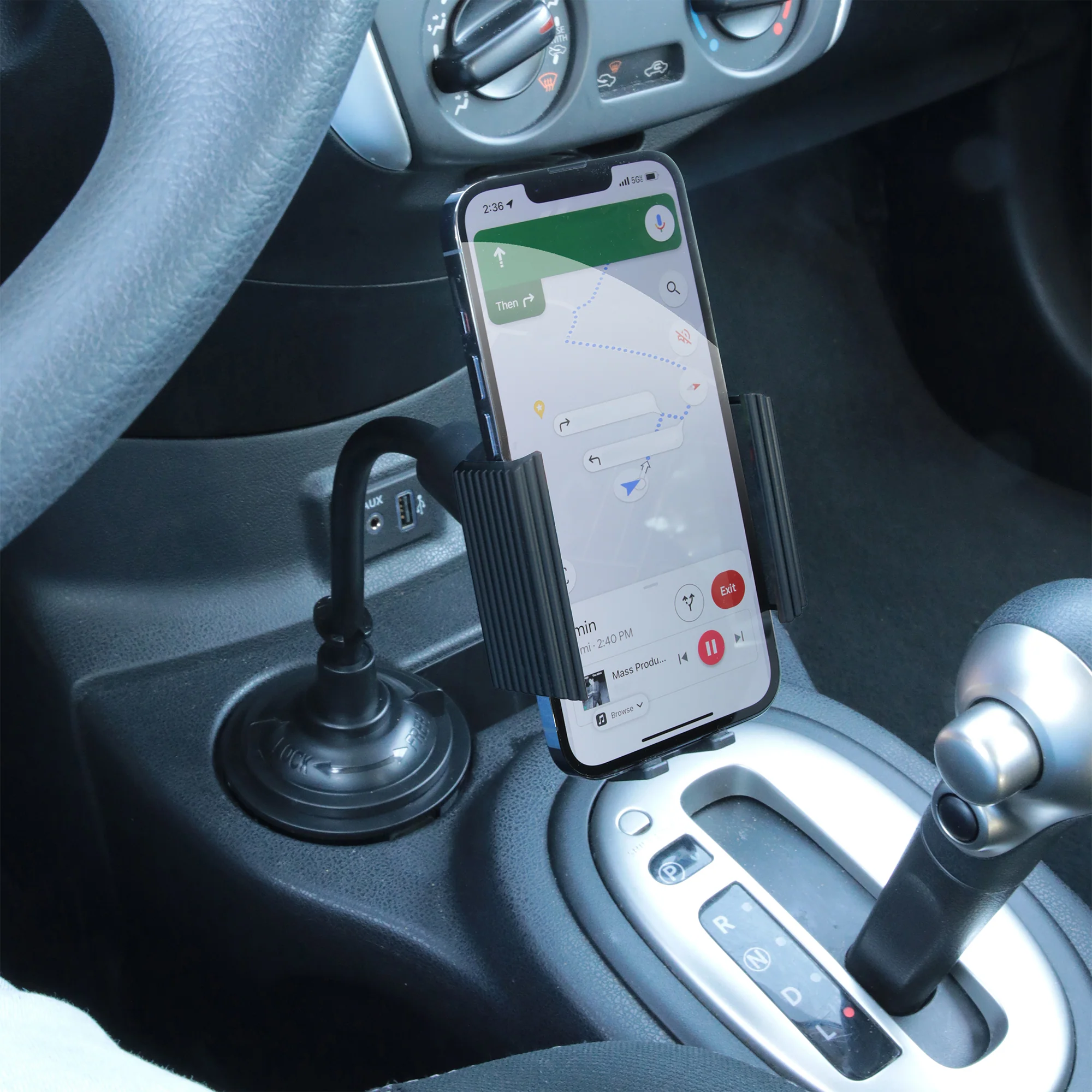 onn. 7-in-1 Universal Car Phone Mount Kit, Cup Holder, Vent, Dash, Windshield with Adjustable Ball Joint - Image 3